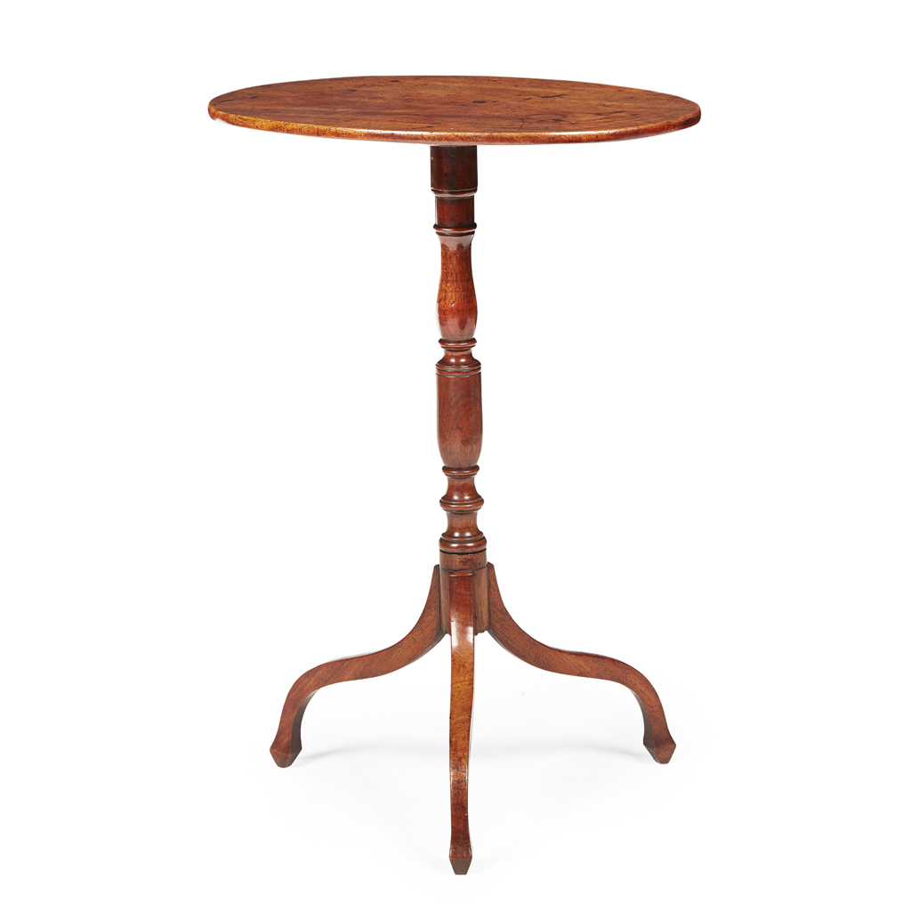 LATE GEORGE III MAHOGANY TRIPOD TABLE