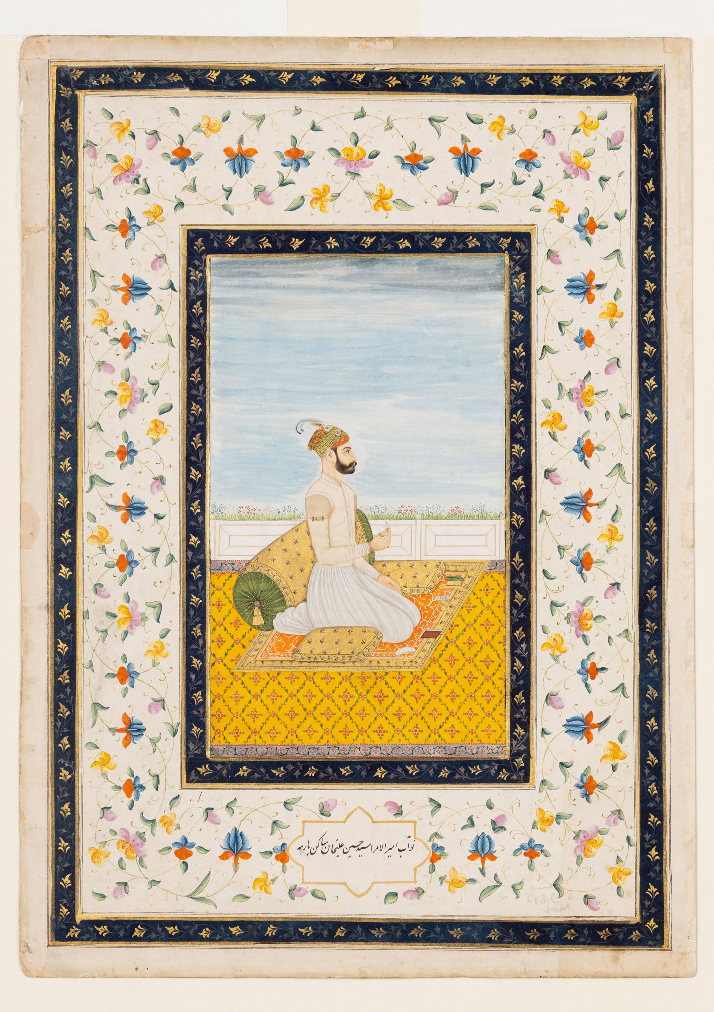 A DETACHED FOLIO FROM THE POLIER ALBUM: NAWAB AMIR SAYEED HUSAIN ALI KHAN