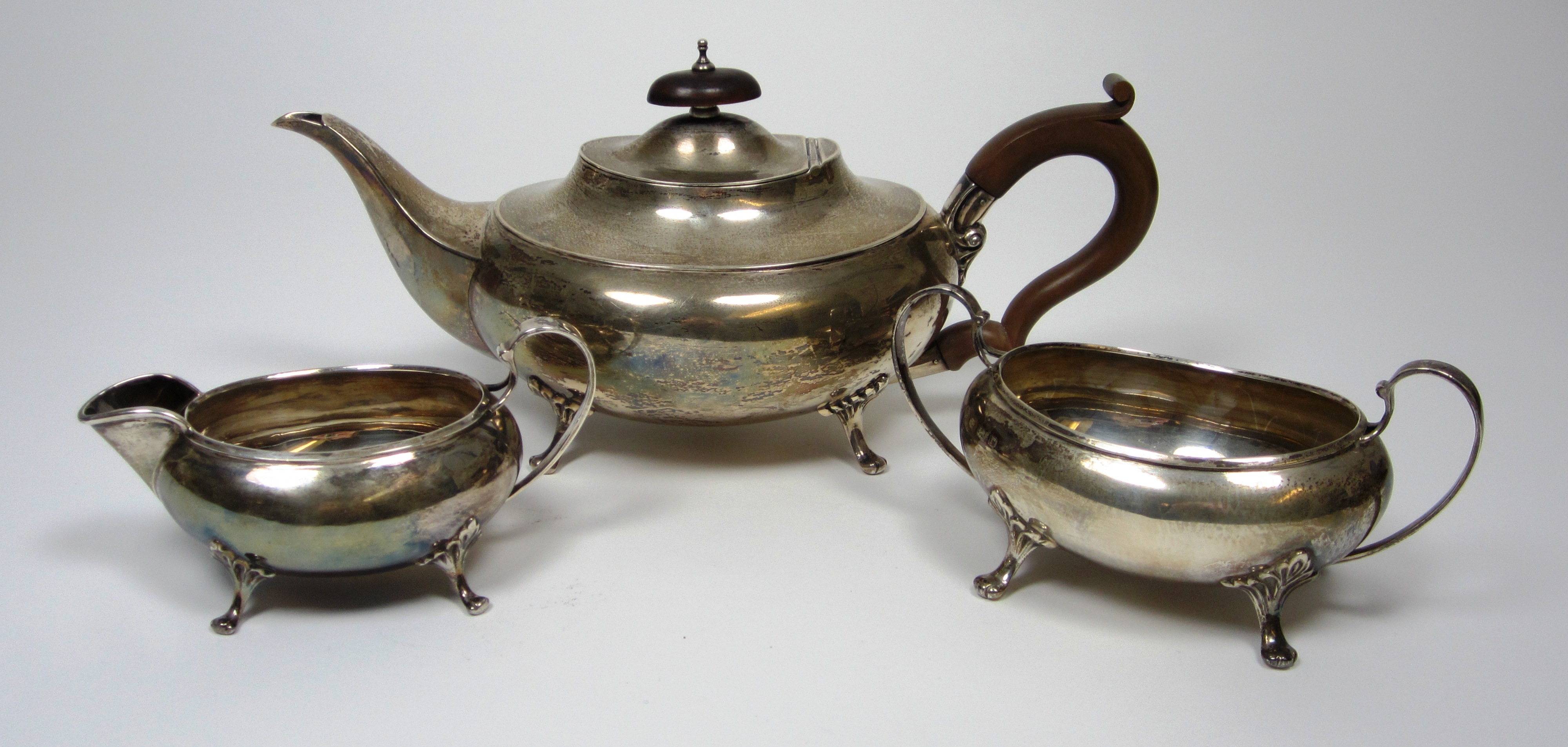 A modern three piece tea set