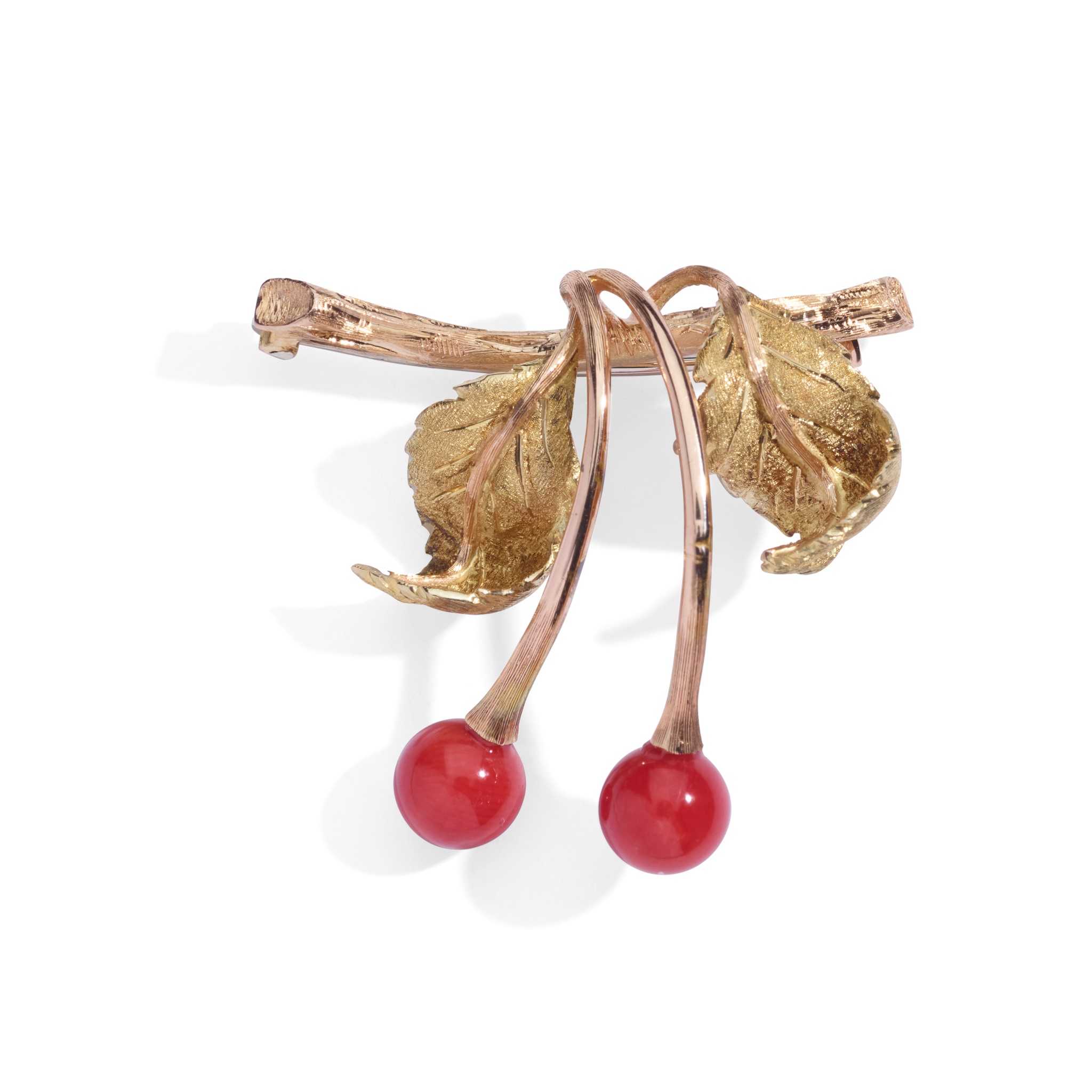 A coral brooch, by Buccellati