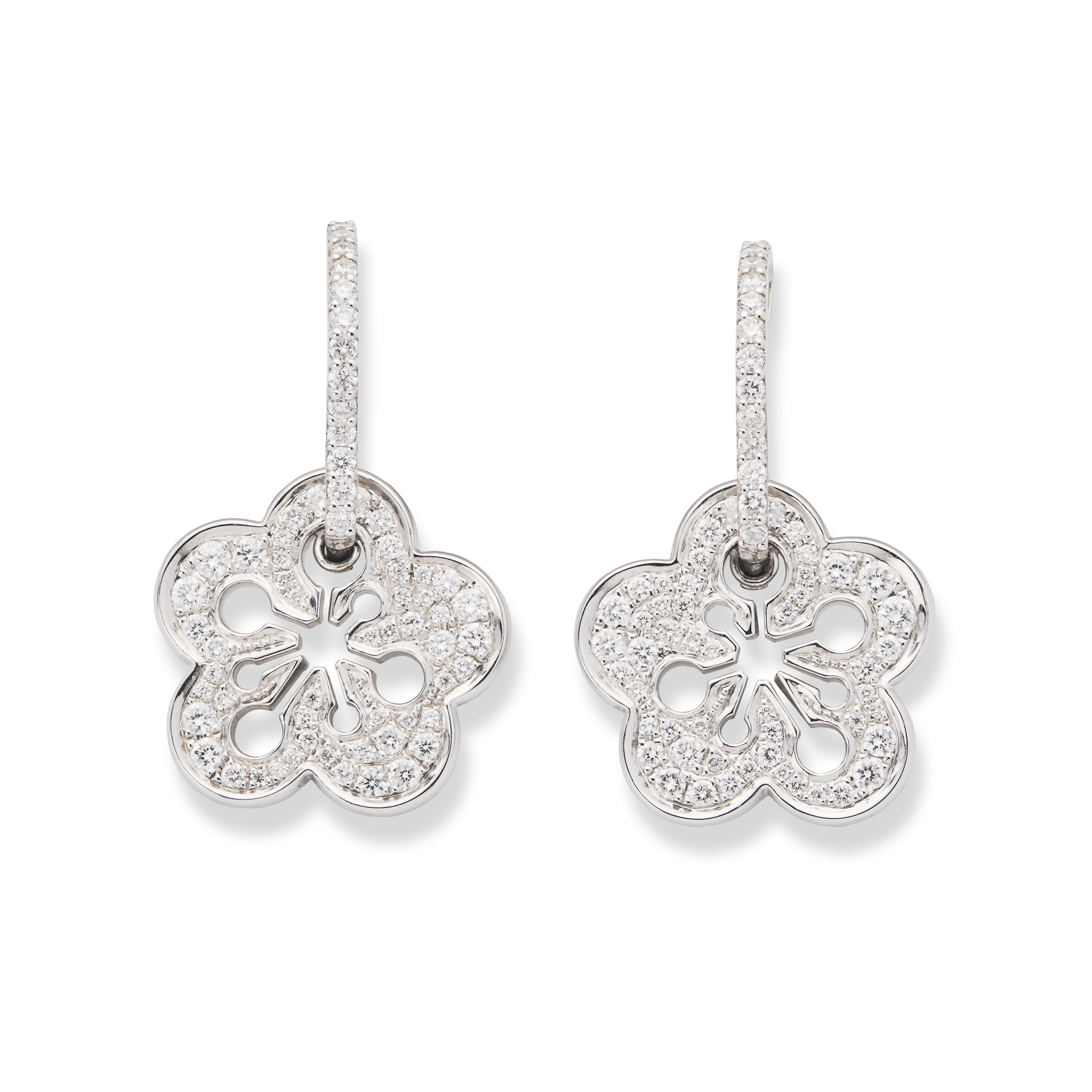 Boodles: A pair of diamond 'Blossom' earrings