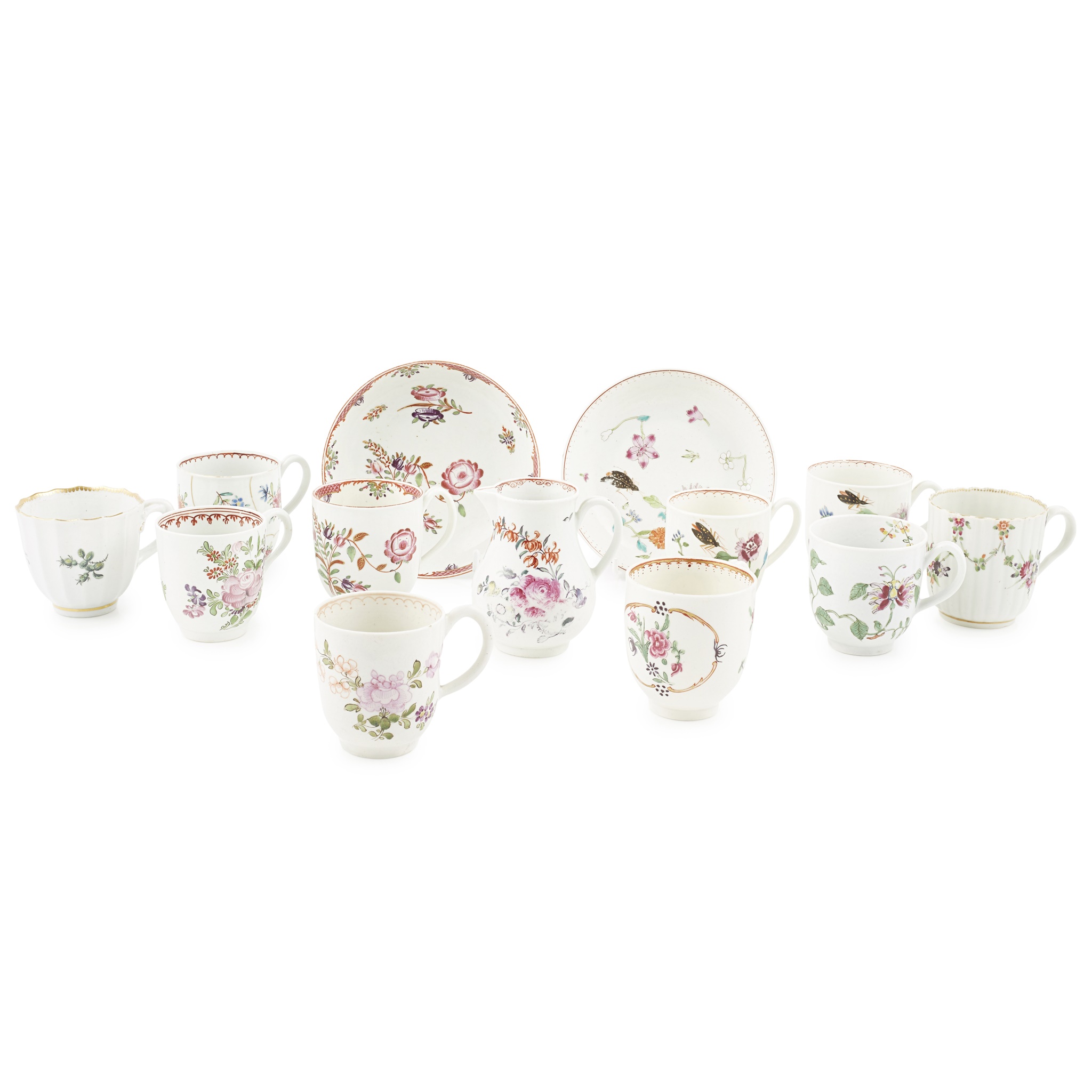 GROUP OF WORCESTER COFFEE WARES