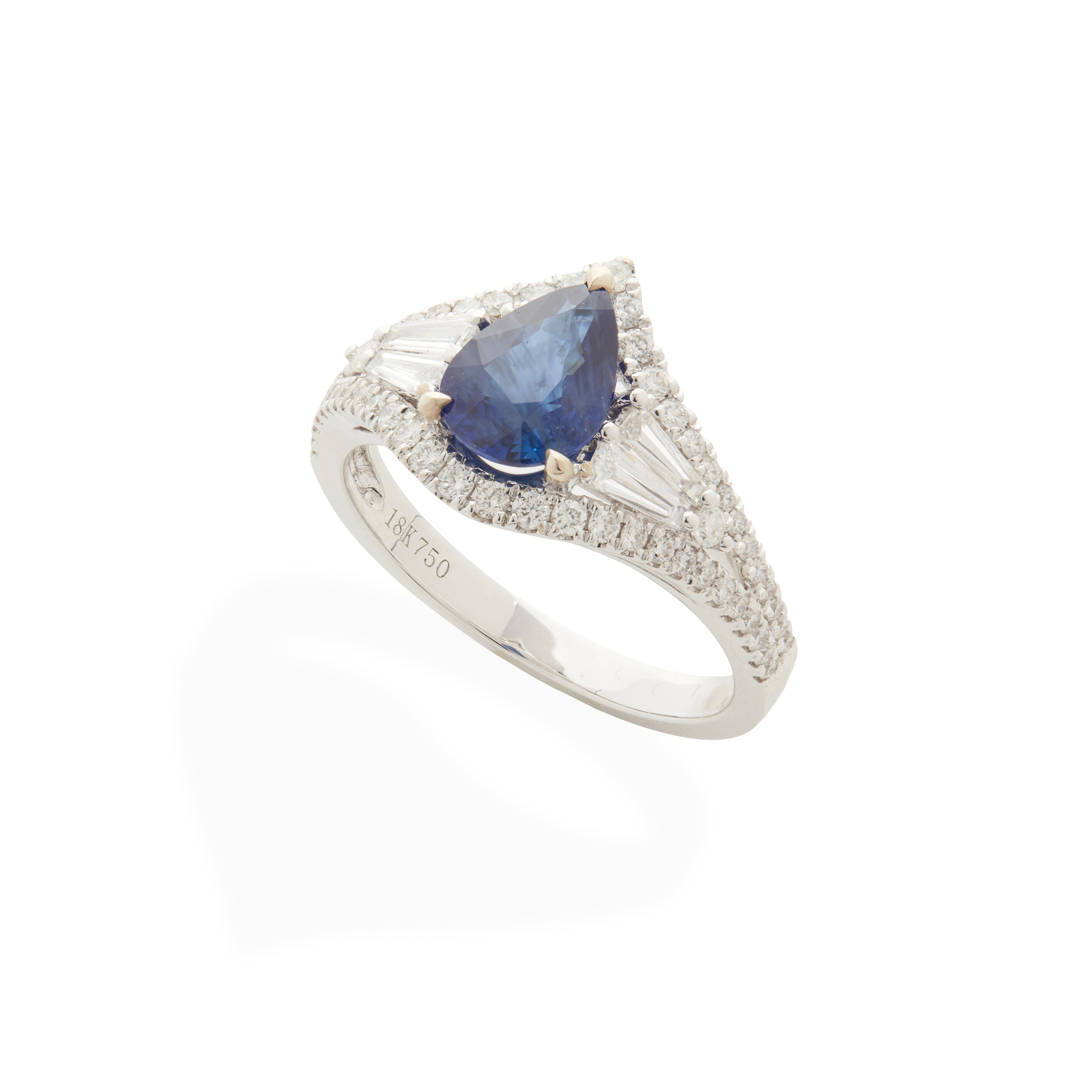 A sapphire and diamond ring