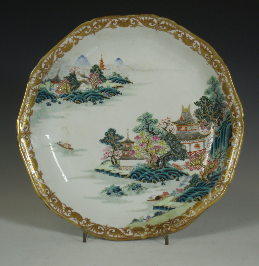 A 19th century Chinese famille rose dish
