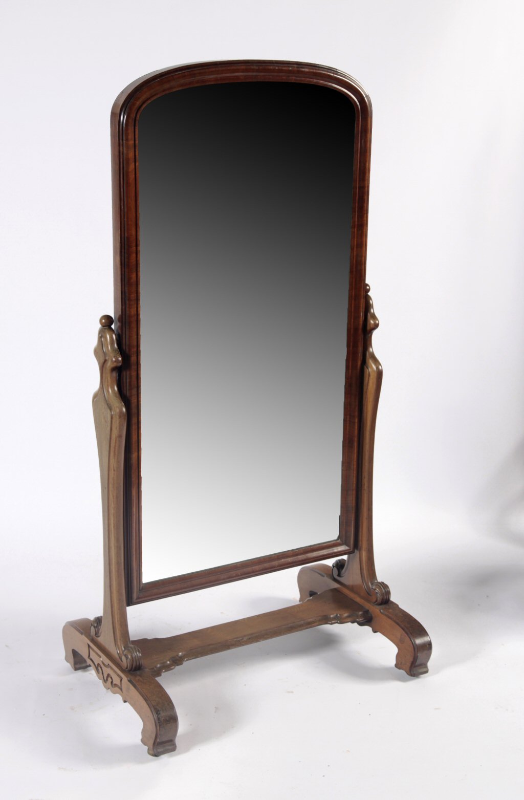 VICTORIAN MAHOGANY CHEVAL MIRROR