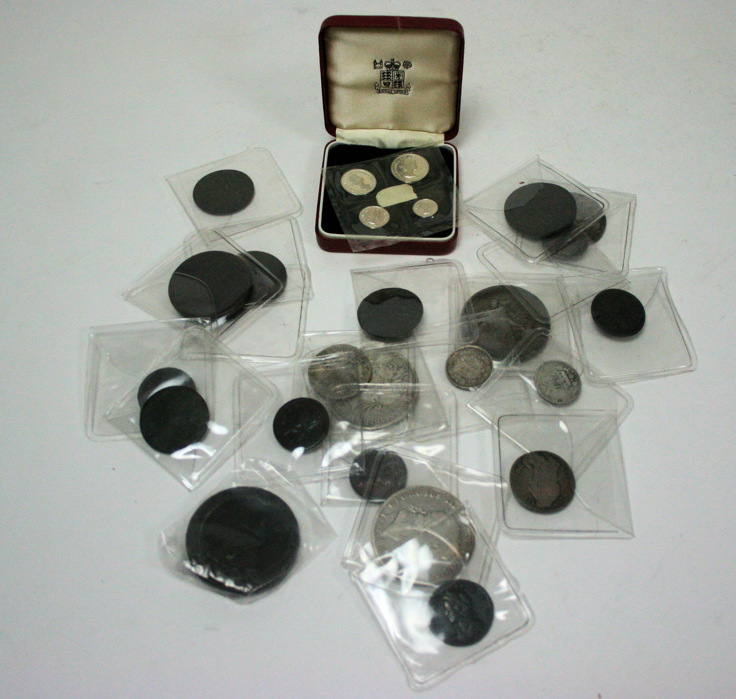 A collection of milled coinage