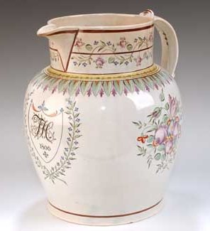 A large early 19th century dated Liverpool baluster jug