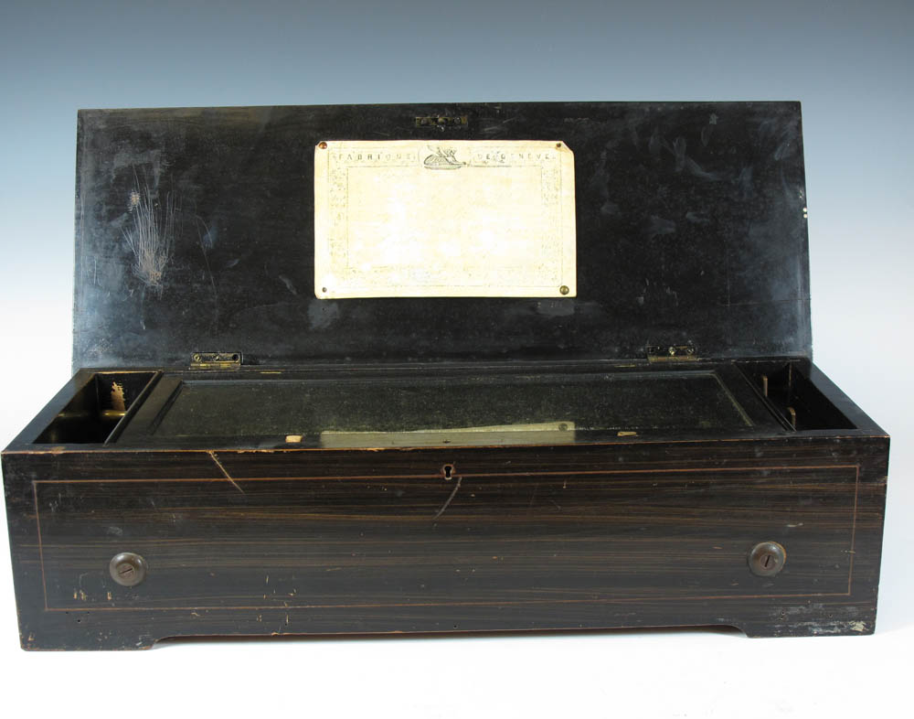 A Victorian marquetry music box