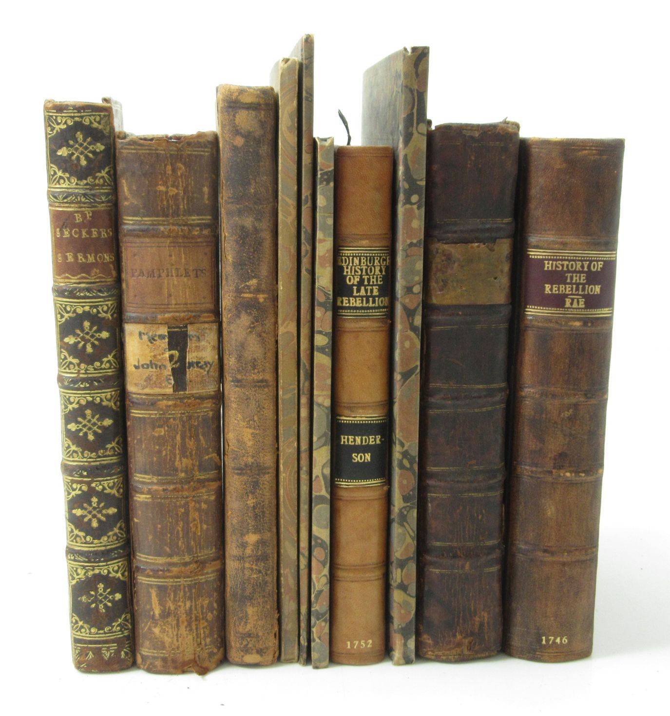 1745 JACOBITE RISING, A COLLECTION OF 17 BOOKS AND PAMPHLETS IN 10 VOLUMES
