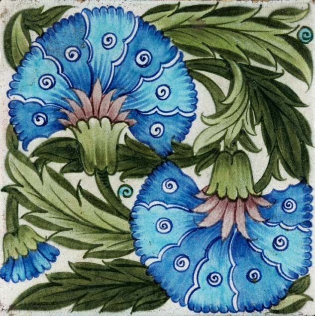 William de Morgan (1839-1917) An eight inch tile,