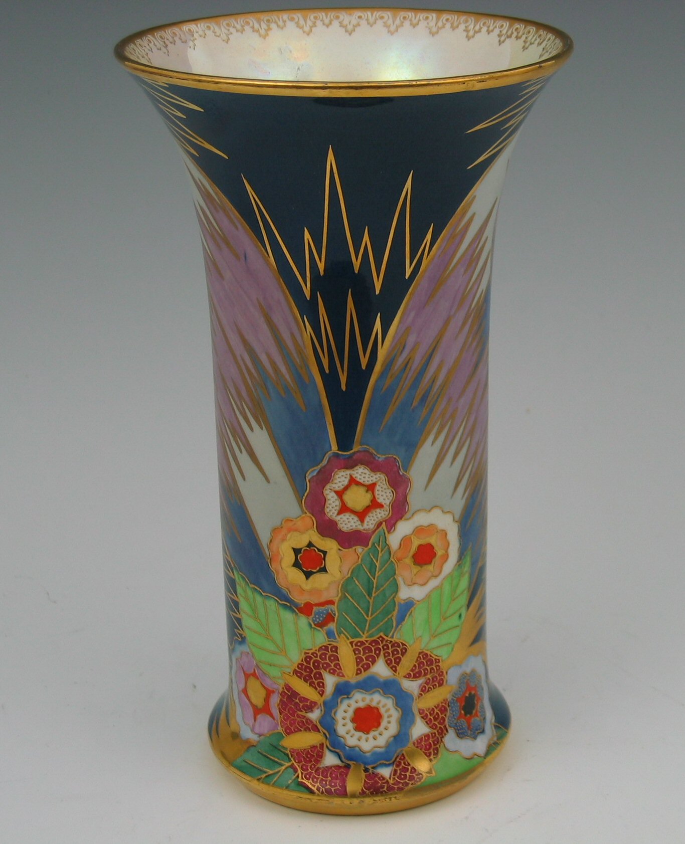 A Carlton Ware cylindrical vase,