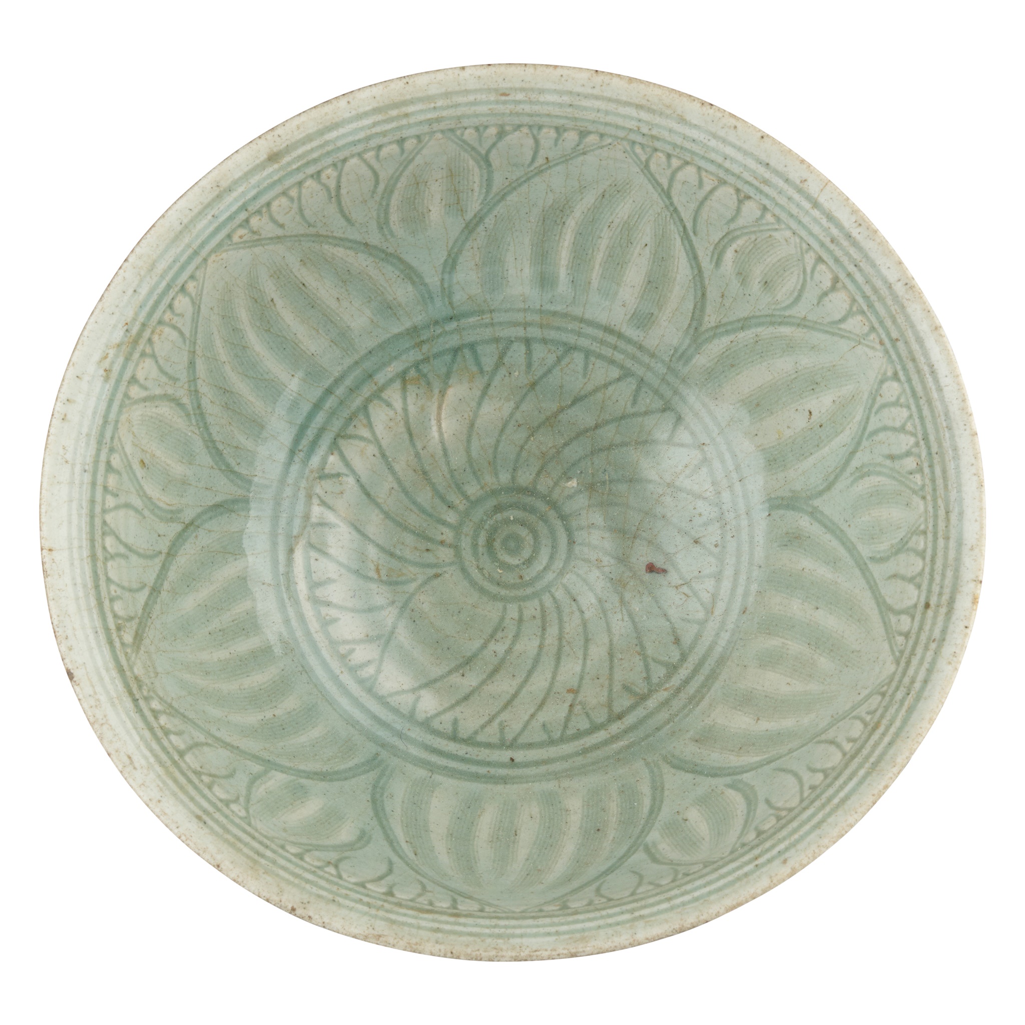 CELADON-GLAZED 'LOTUS' BOWL