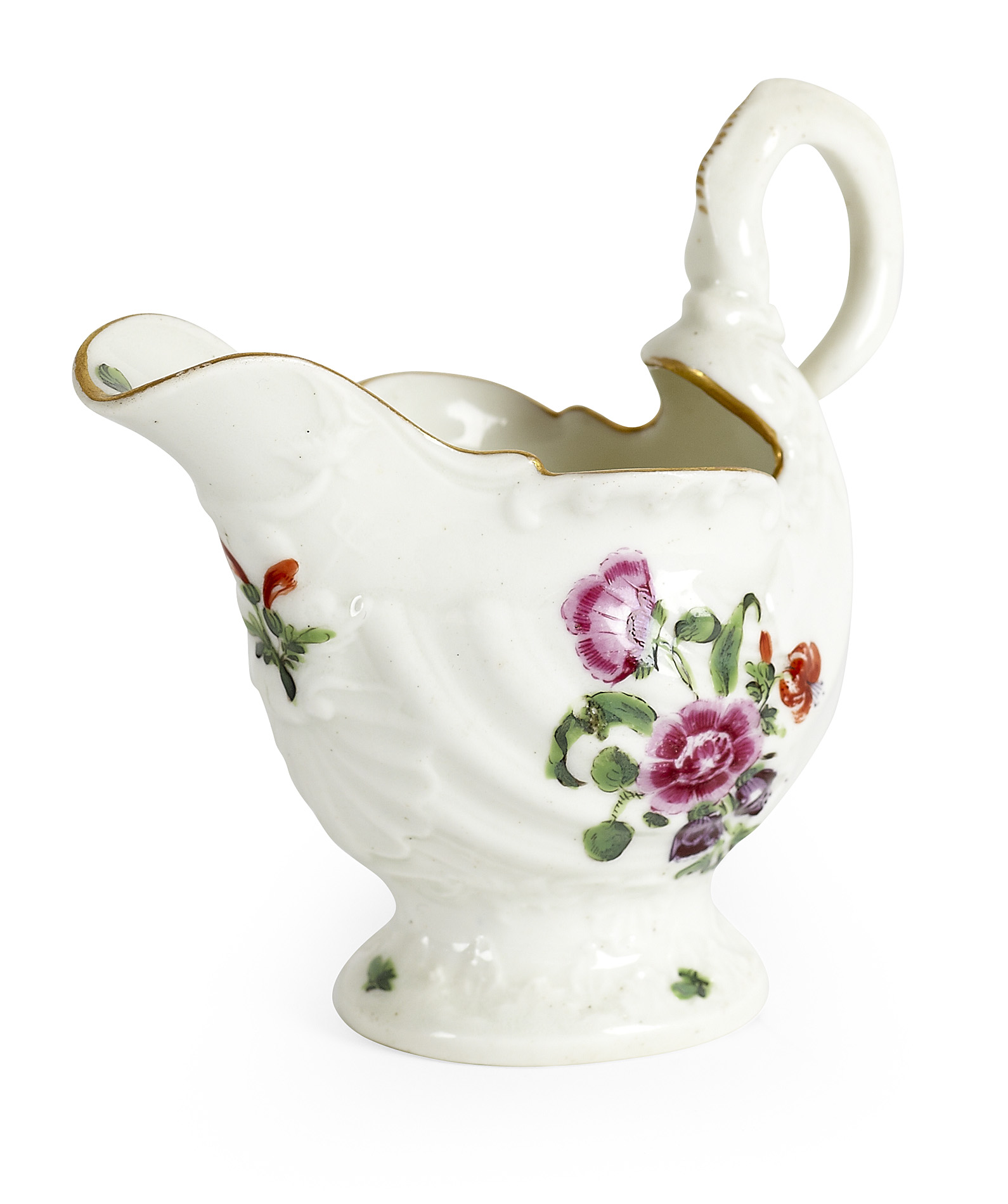 FIRST PERIOD WORCESTER DOLPHIN BUTTER BOAT