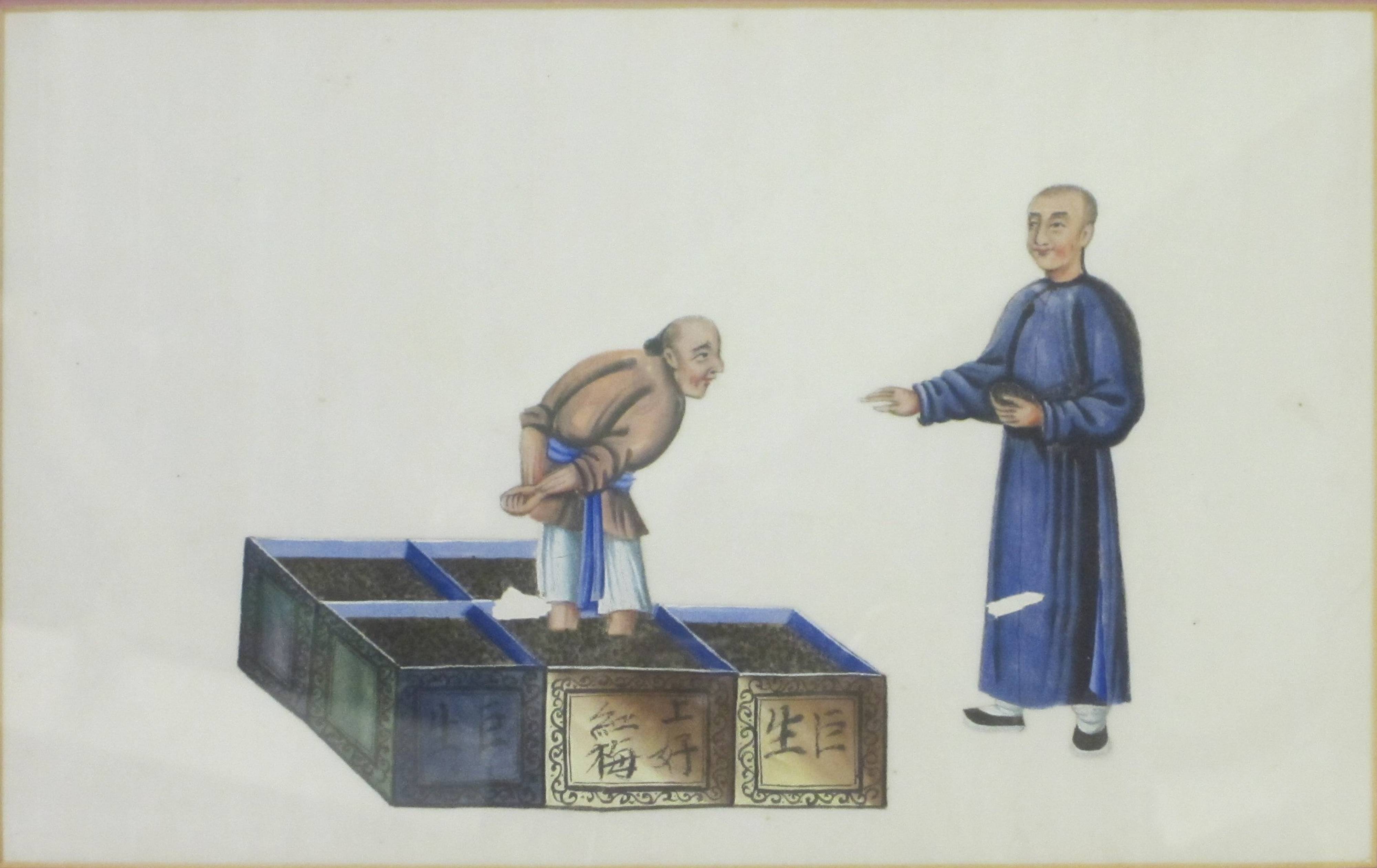 SEVEN CHINESE RICE PAPER PAINTINGS