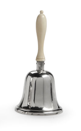 A silver table bell