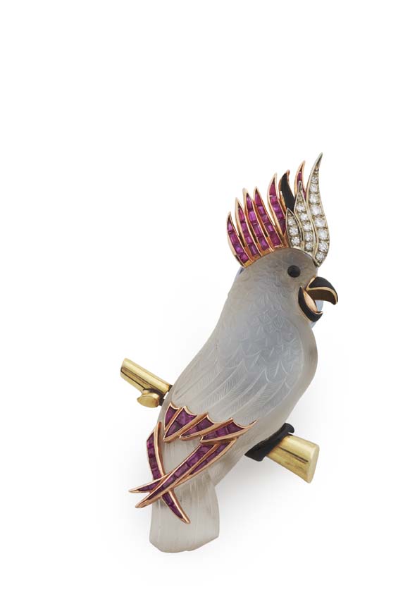 A mid-20th century multi-gem set brooch