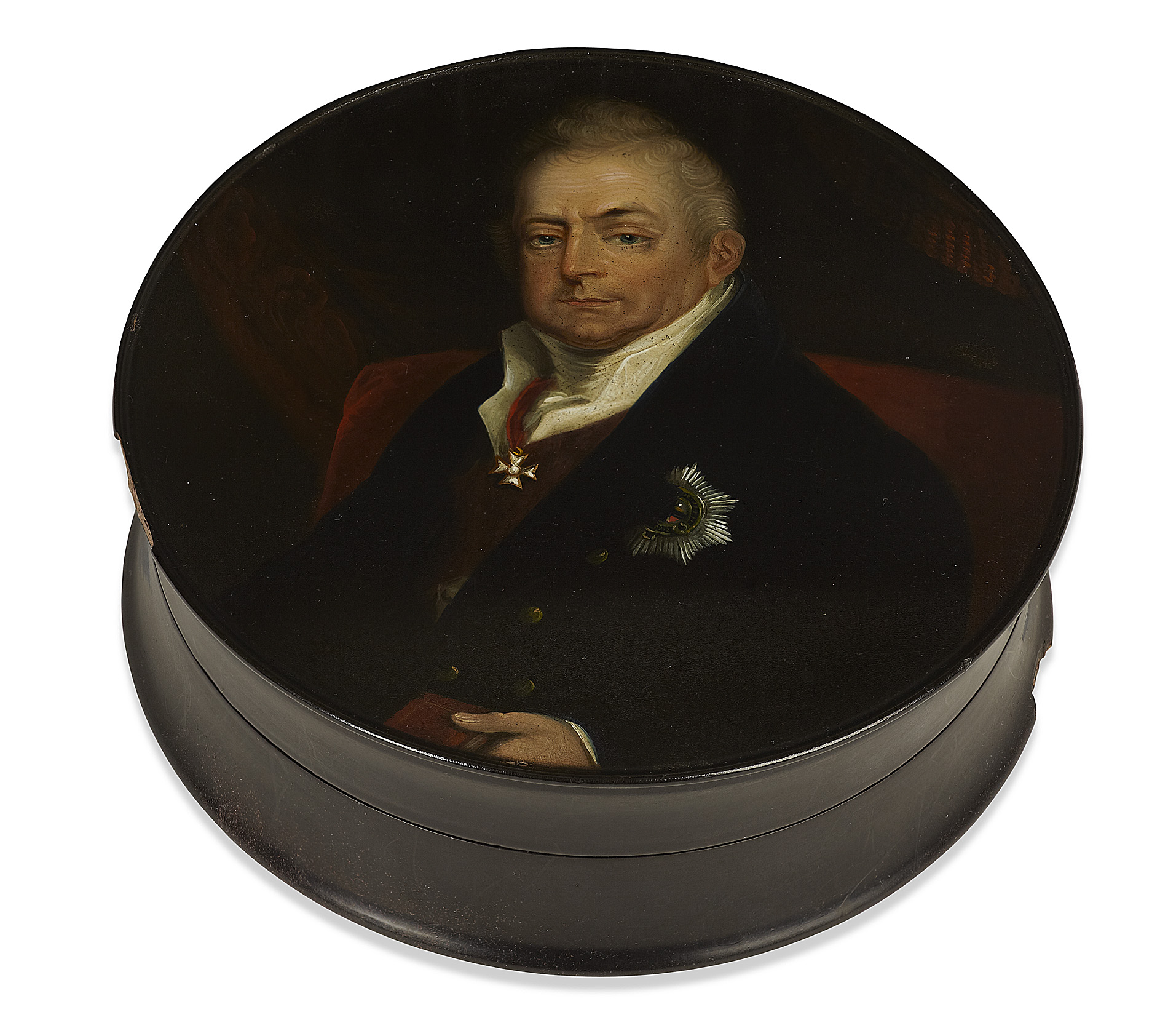 STOBWASSER LACQUER BOX DEPICTING WILLIAM IV