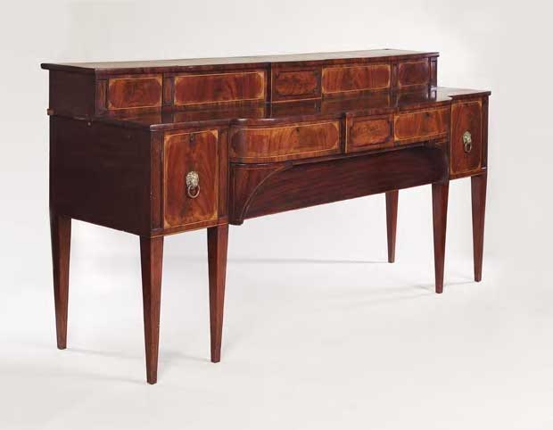 An early 19th century Scottish mahogany sideboard,
