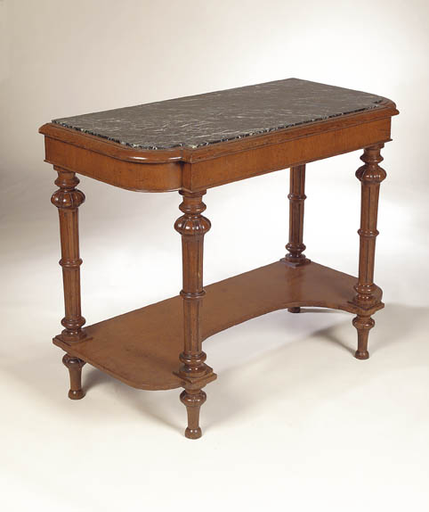 An Edwardian oak side table,