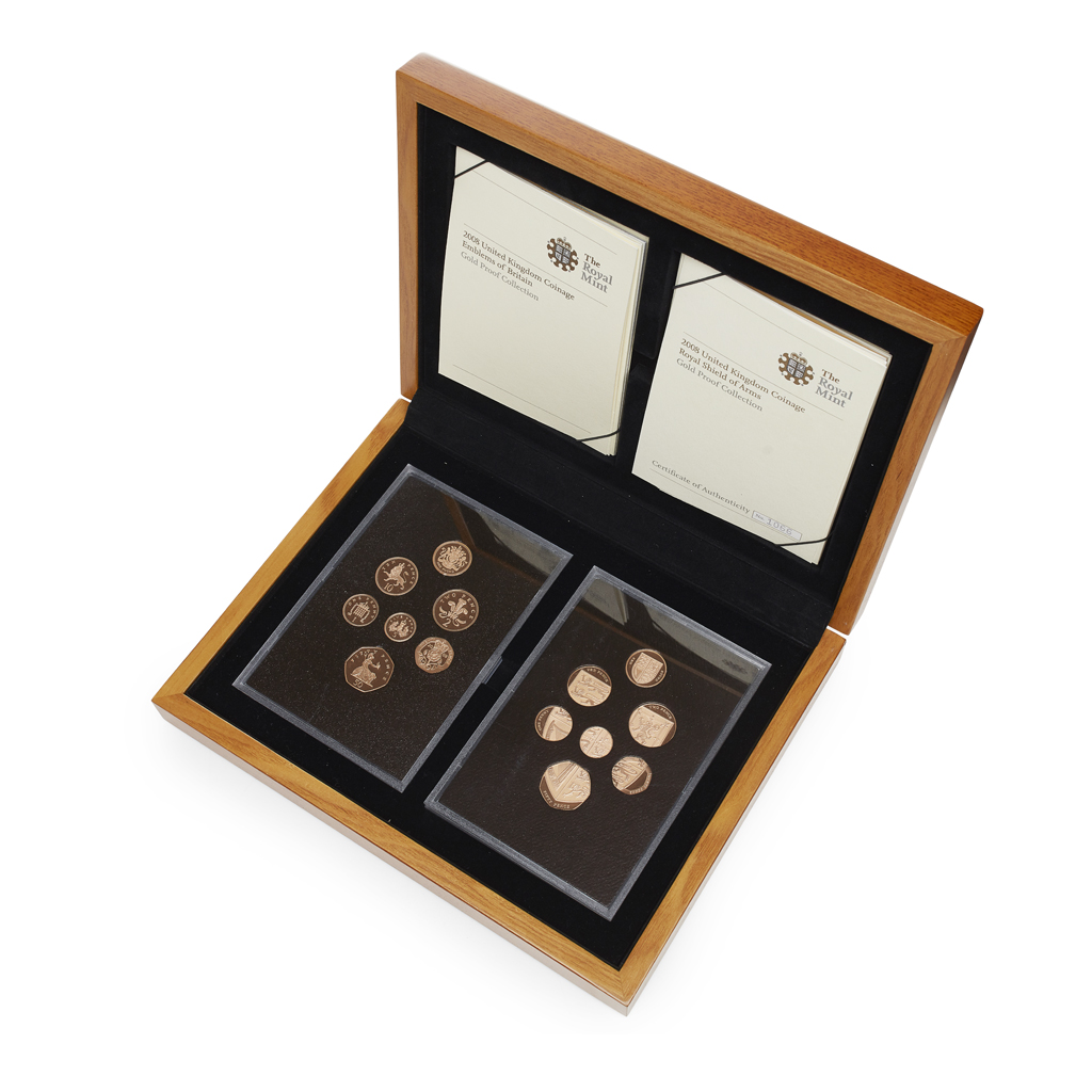 U.K. - Two cased gold proof coin collections