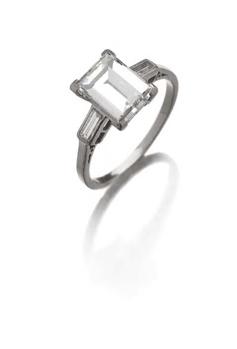A diamond single-stone ring,
