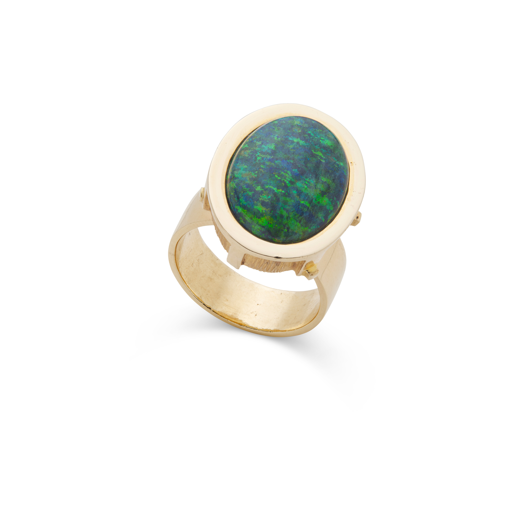 An opal dress ring