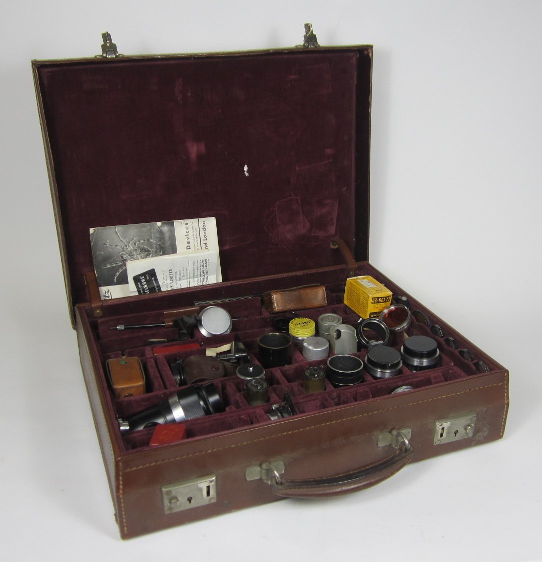 FITTED CASE OF LEICA LEITZ LENS AND CAMERA EQUIPMENT