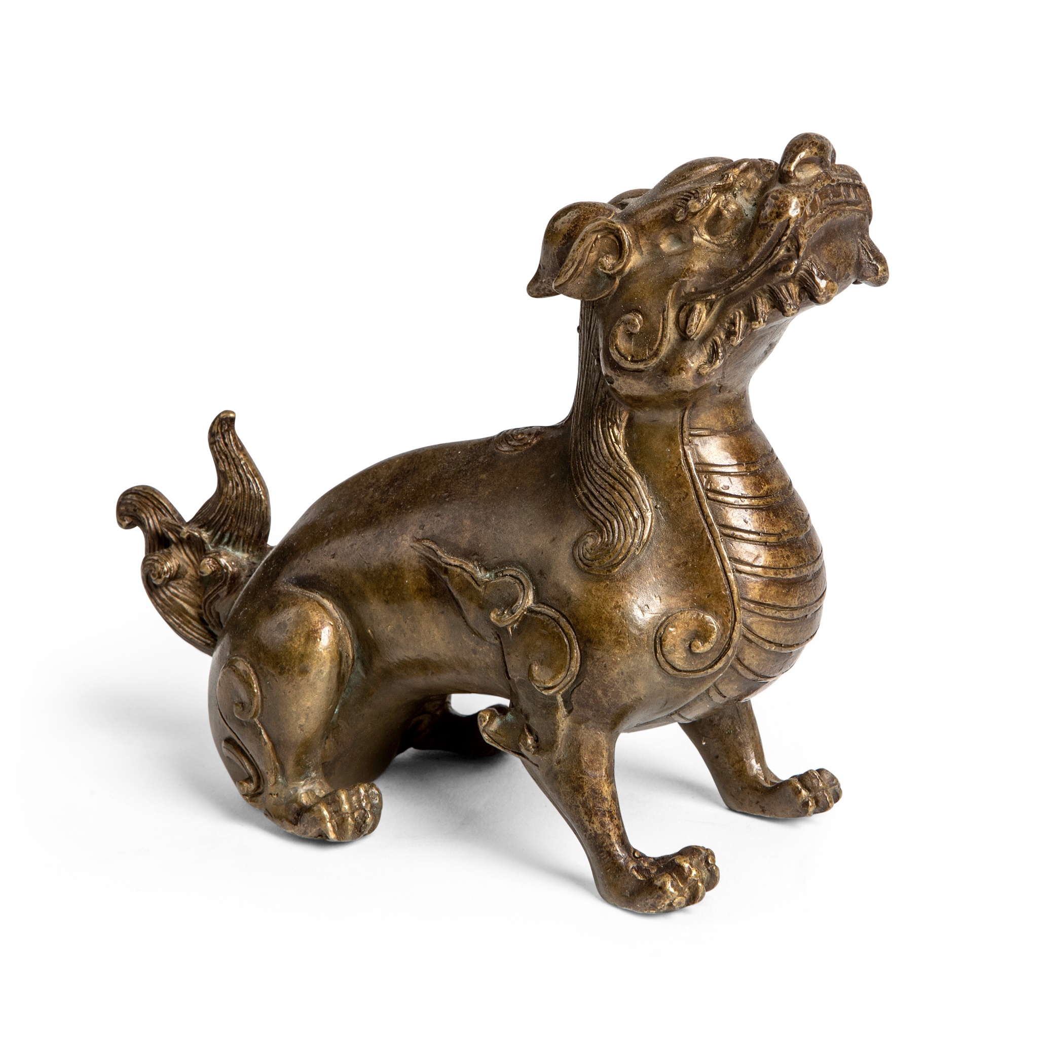 BRONZE FIGURE OF A QILIN