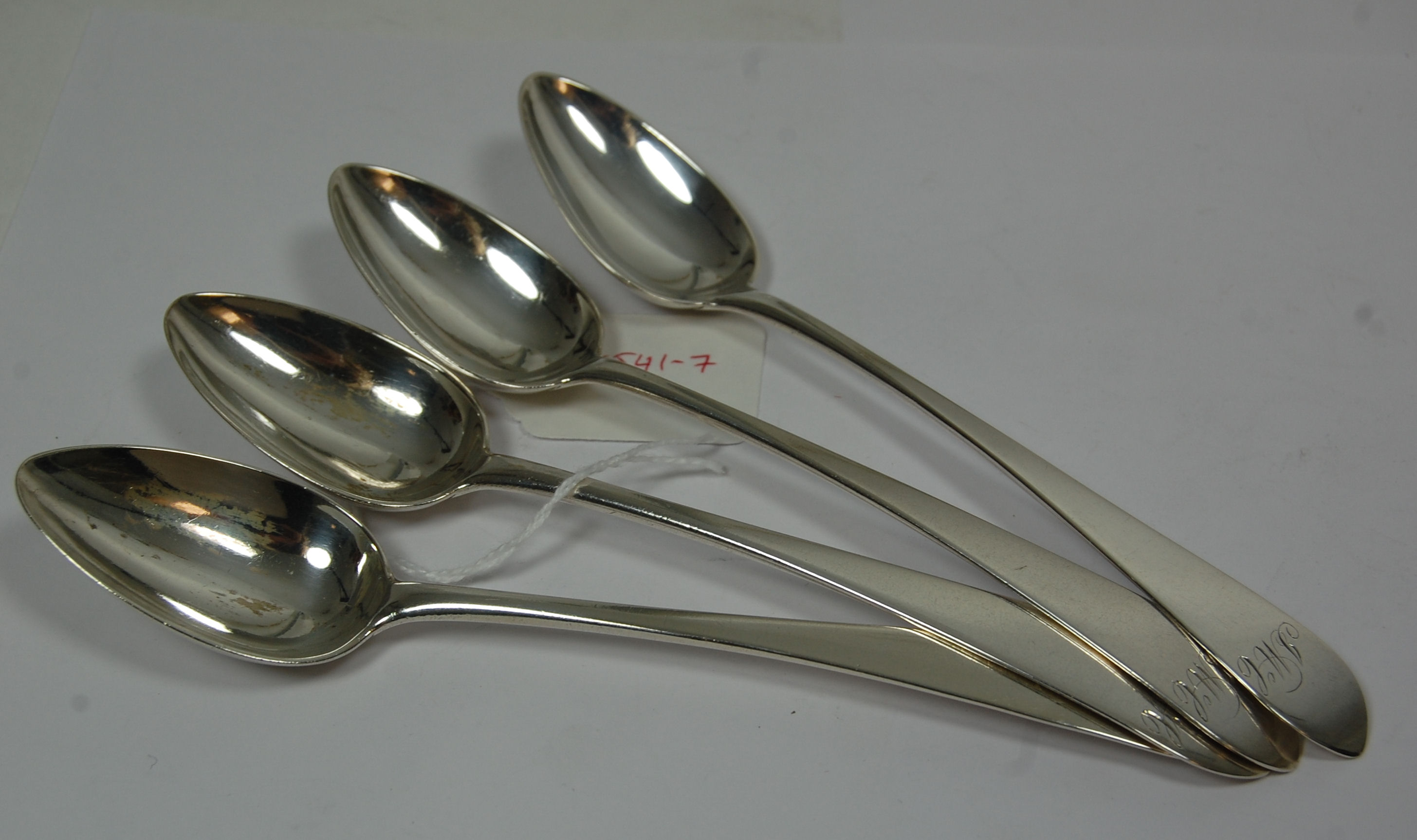 Greenock - a set of six Scottish provincial dessert spoons