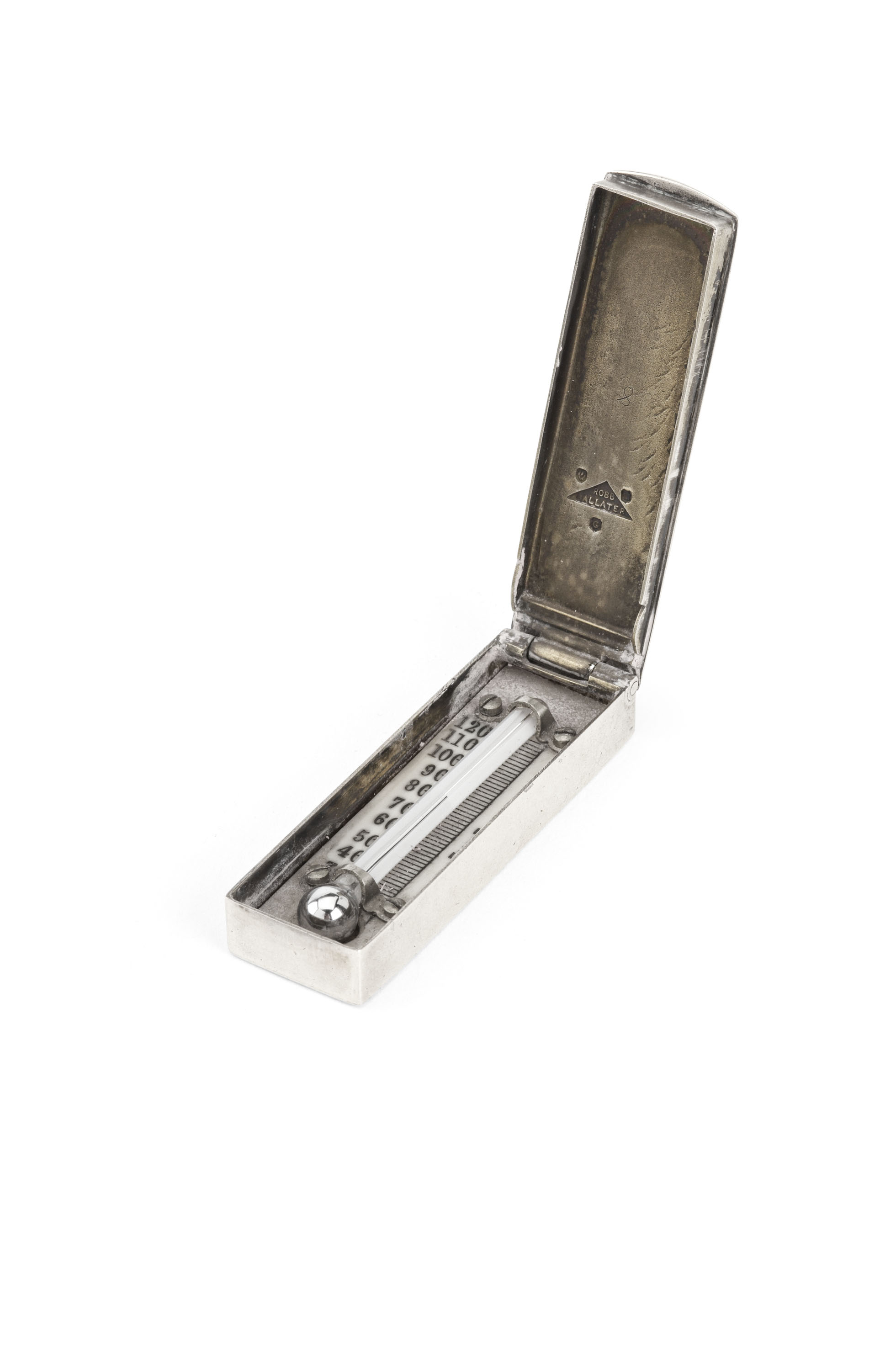 Ballater- a miniature Scottish provincial silver mounted novelty thermometer