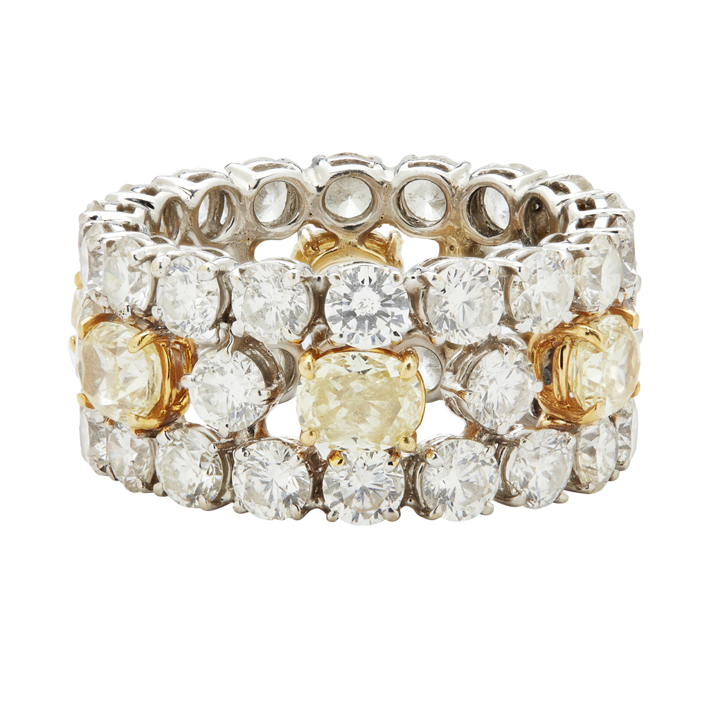 A diamond set eternity ring