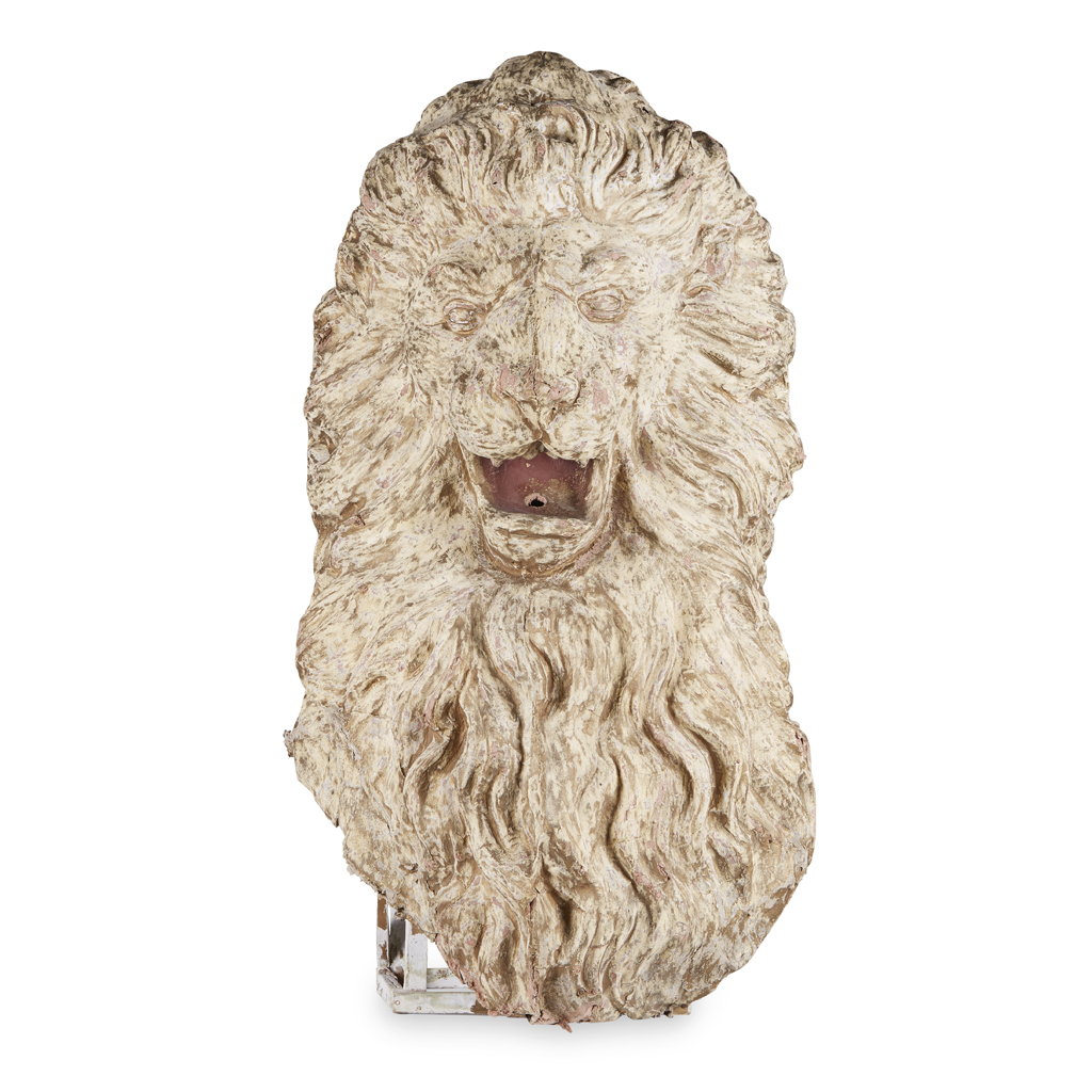 LARGE PAPIER MACHÉ LION'S HEAD