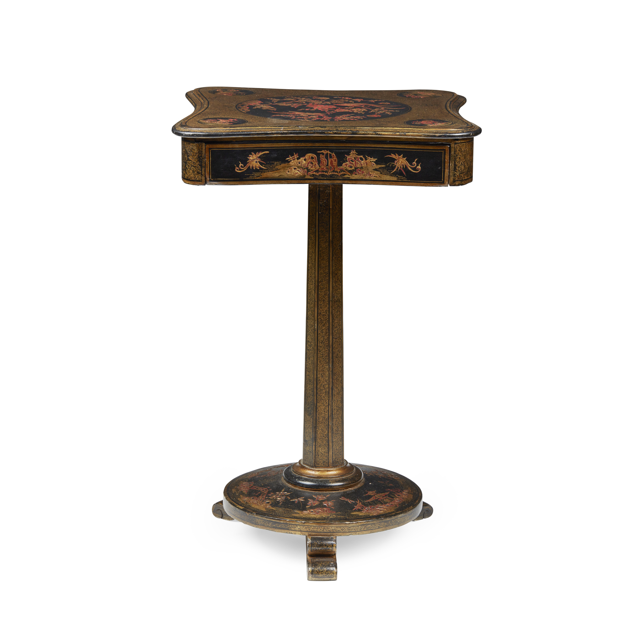 REGENCY JAPANNED WORK TABLE