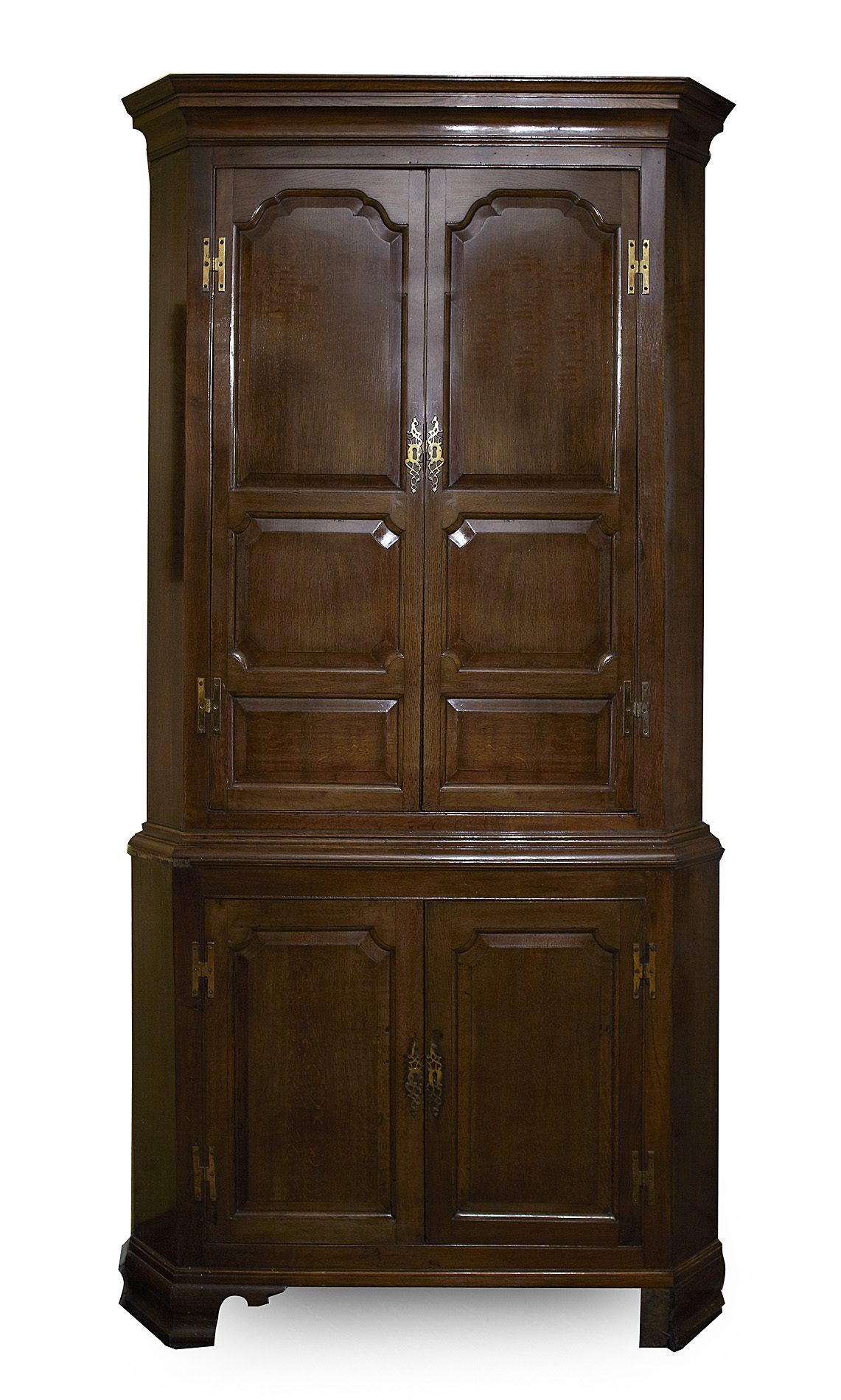 GEORGE III OAK CORNER CABINET