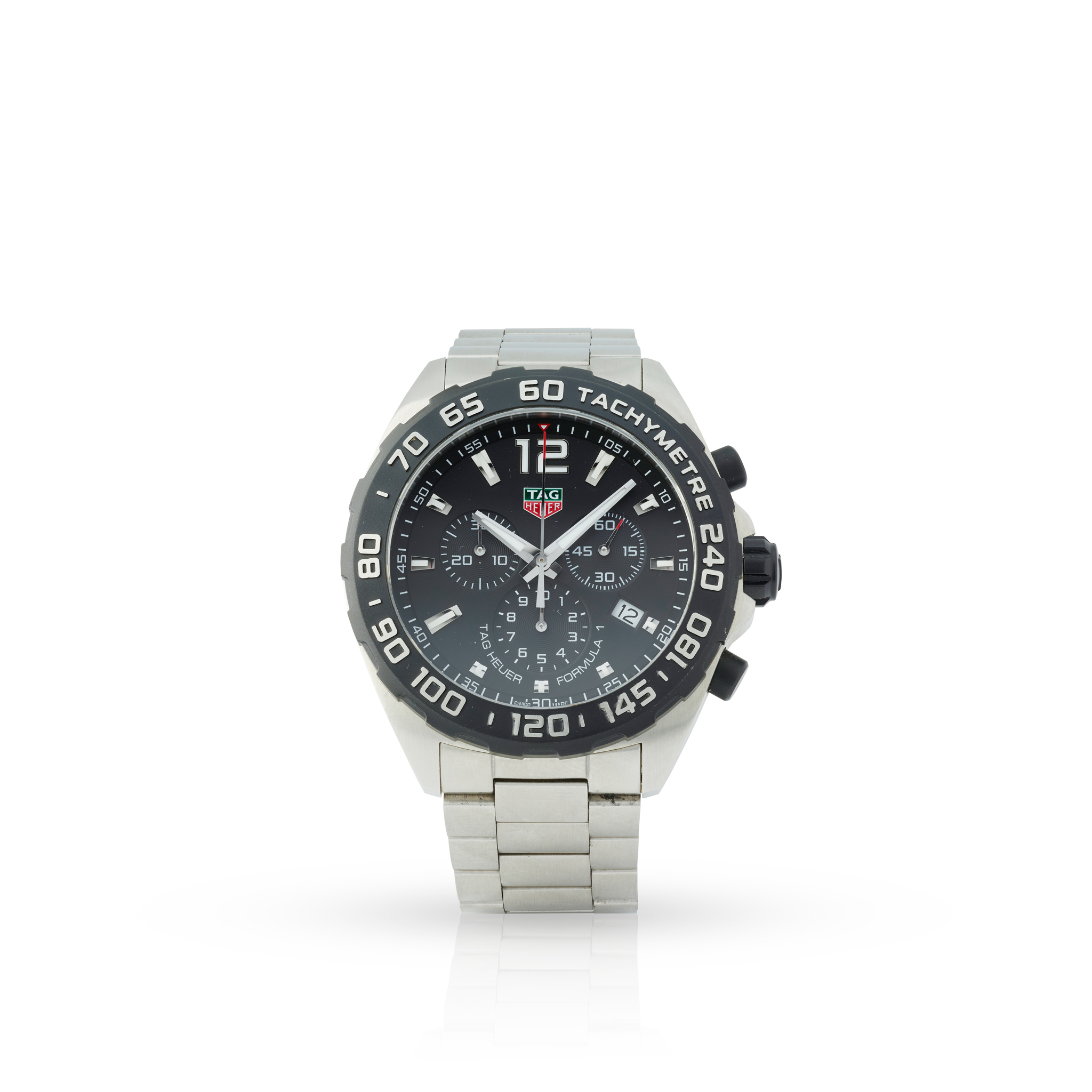 Tag Heuer. A stainless steel 1/10 second quartz chronograph wristwatch