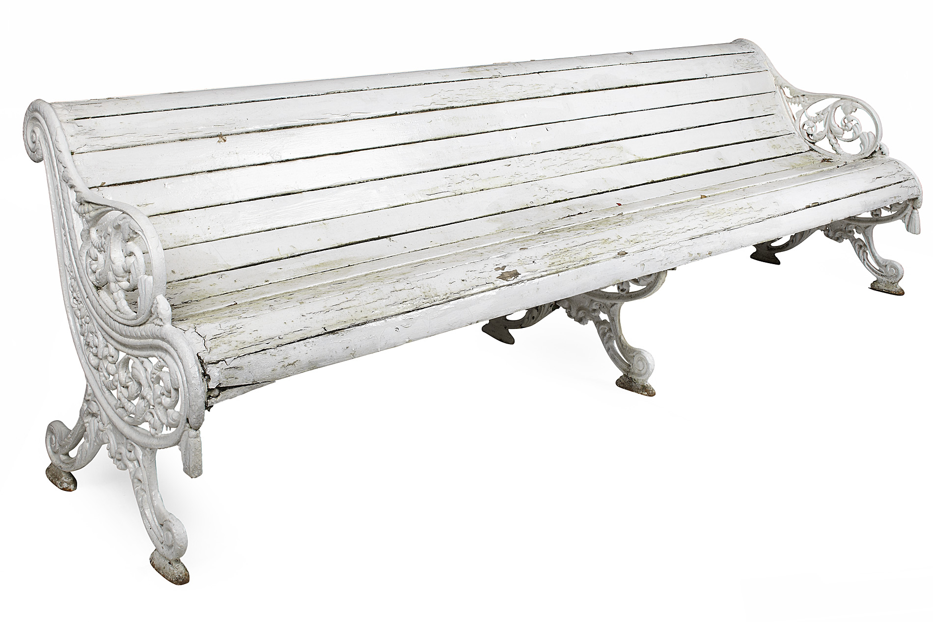 TWO GOOD VICTORIAN CAST IRON GARDEN BENCHES