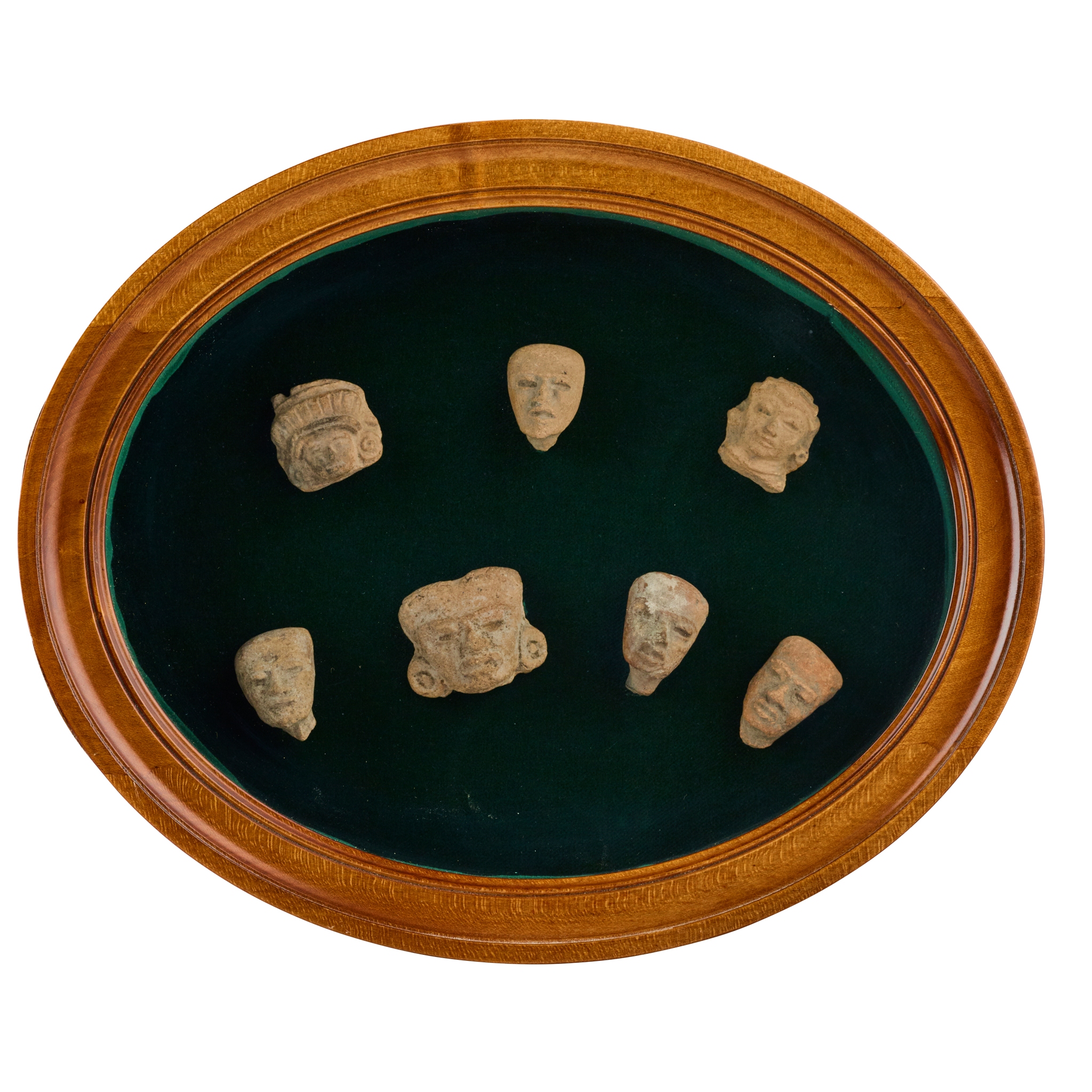 A COLLECTION OF PRE-COLUMBIAN CENTRAL AMERICAN POTTERY HEADS