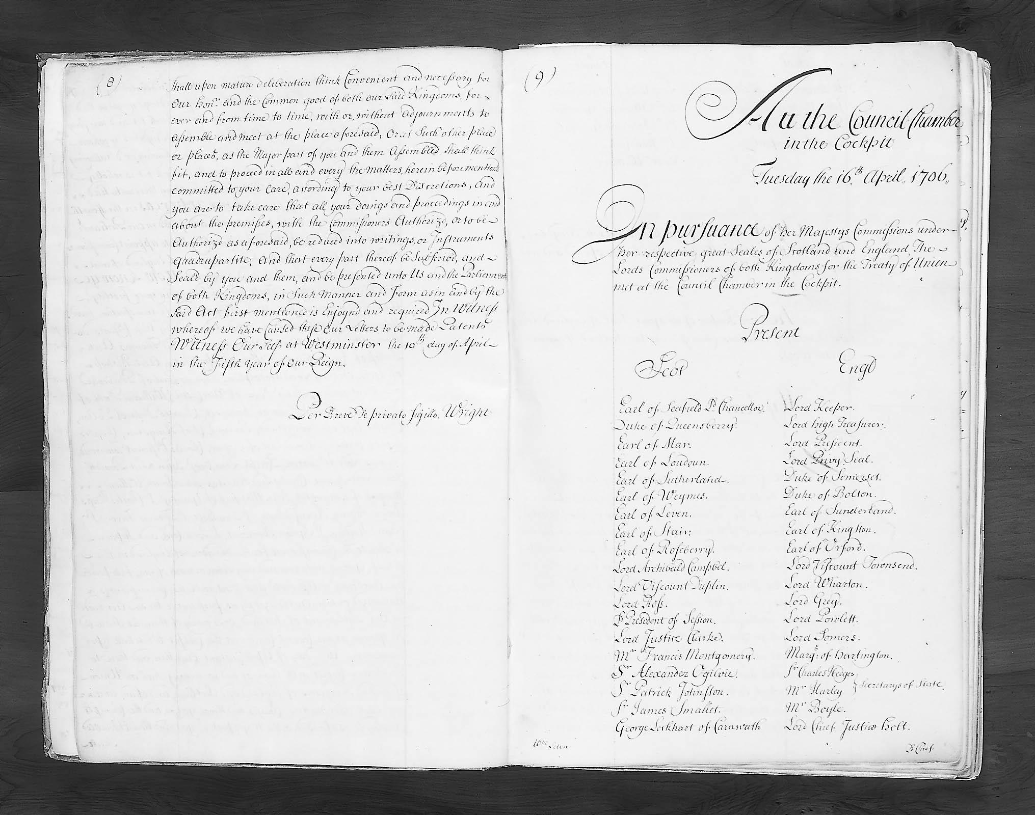 MINUTES OF THE COMMISSION THAT DREW UP THE ARTICLE OF UNION BETWEEN ENGLAND AND SCOTLAND......