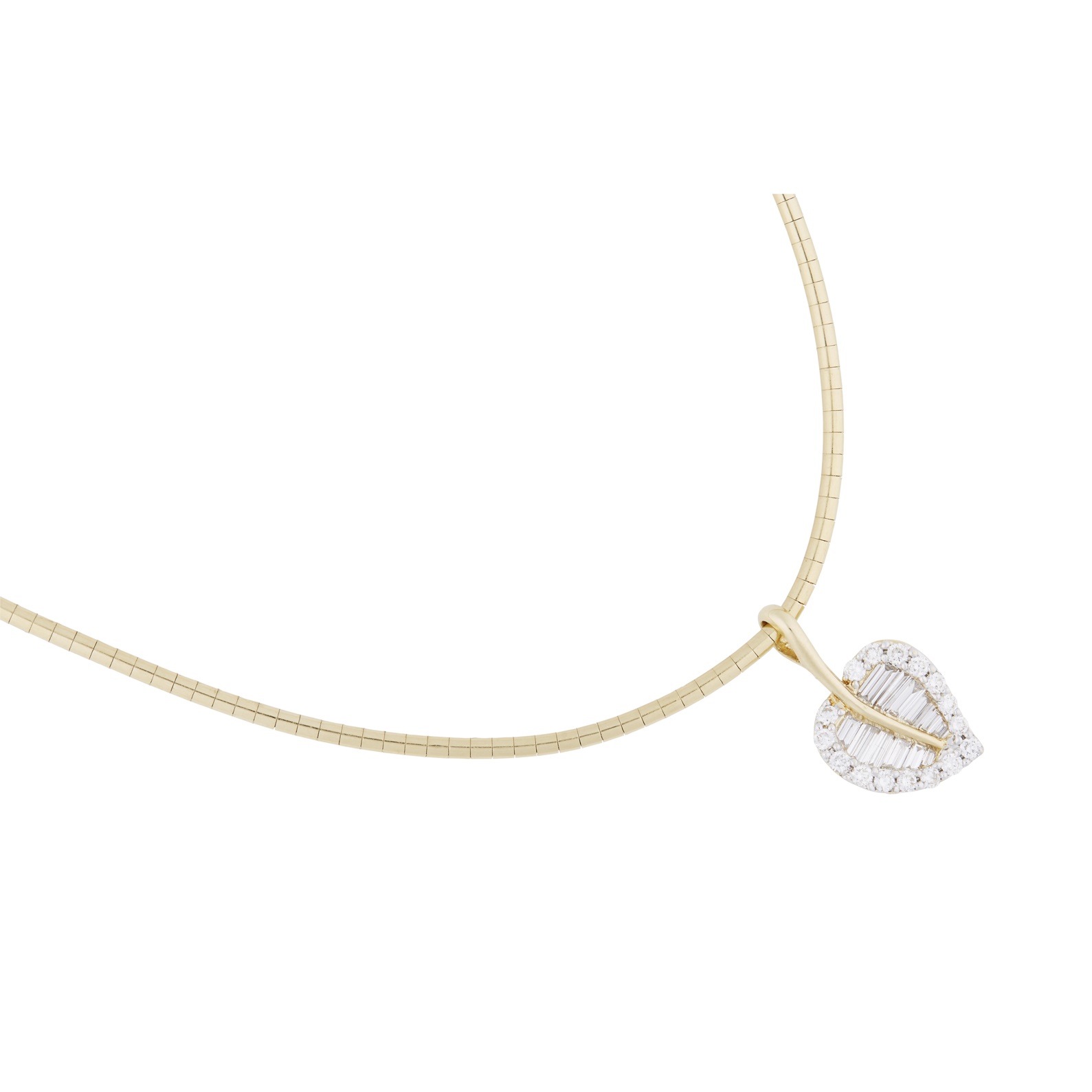 A modern diamond set pendant necklace