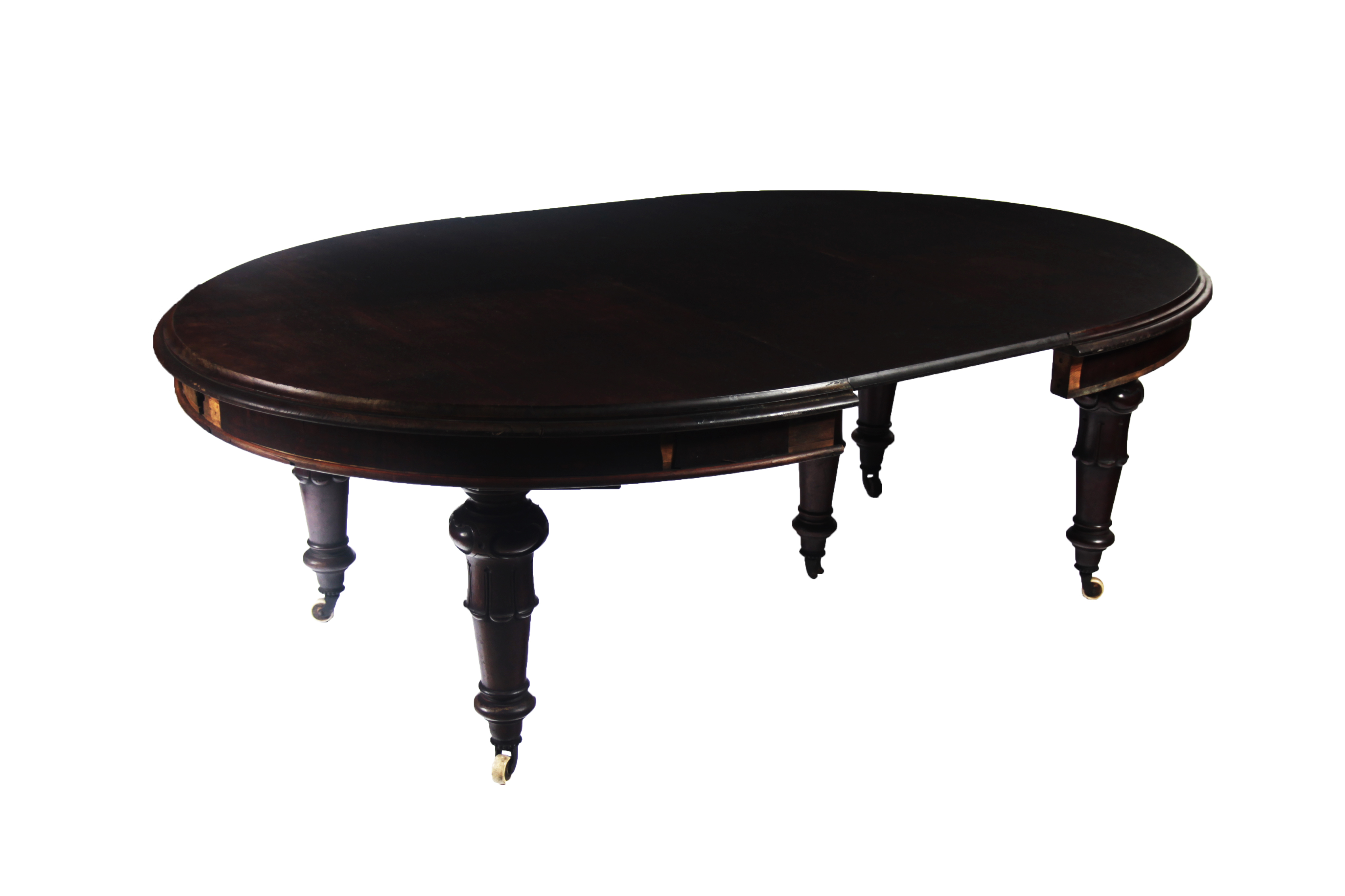 VICTORIAN MAHOGANY EXTENDING DINING TABLE