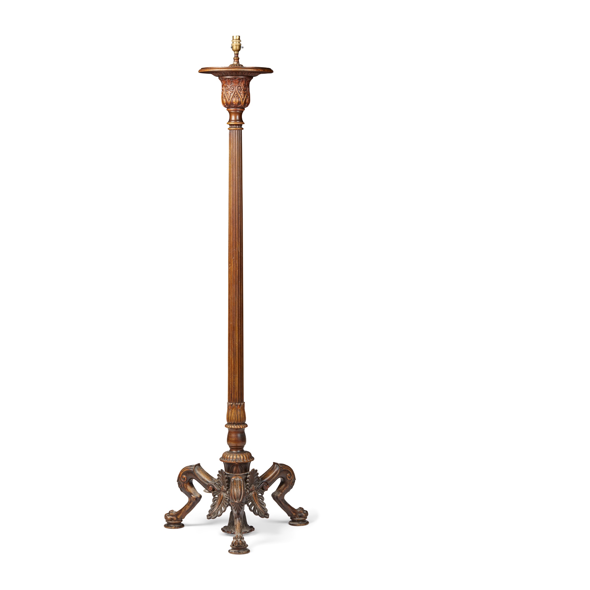 PATINATED BRONZE STANDARD LAMP