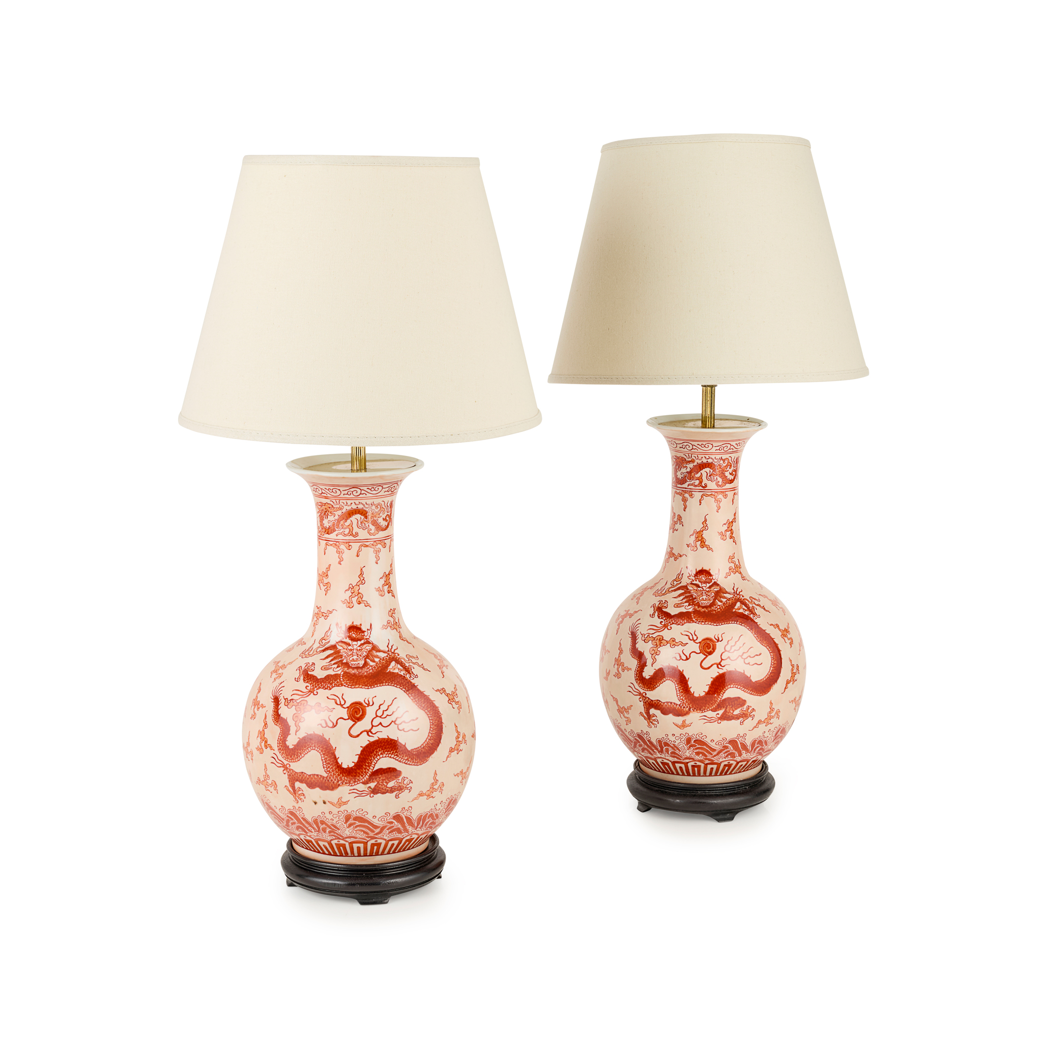 PAIR OF CHINESE PORCELAIN LAMPS