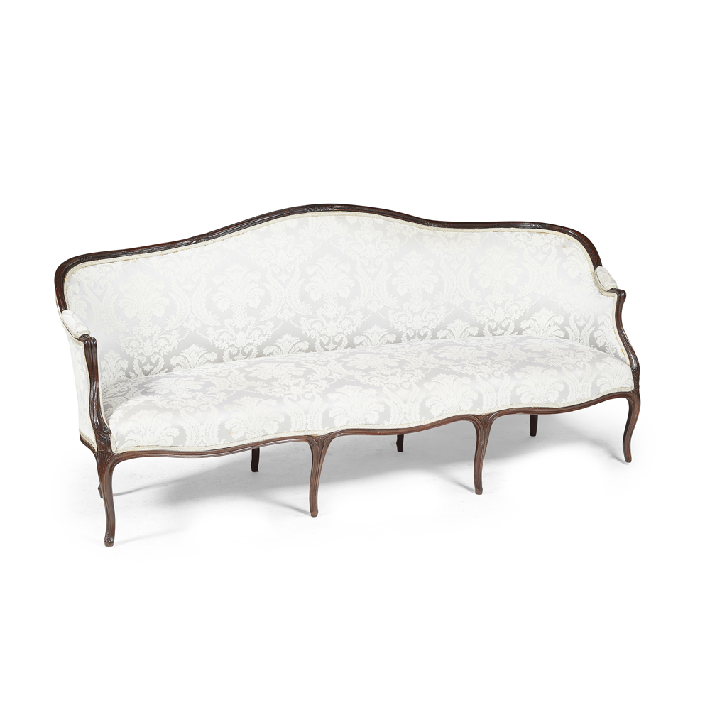 GEORGE III MAHOGANY FRAME SOFA