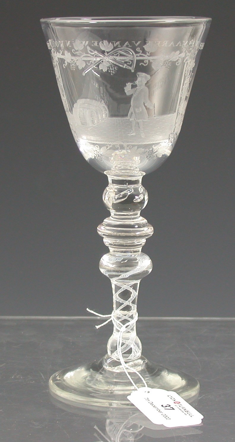 An 18th century Dutch wine glass