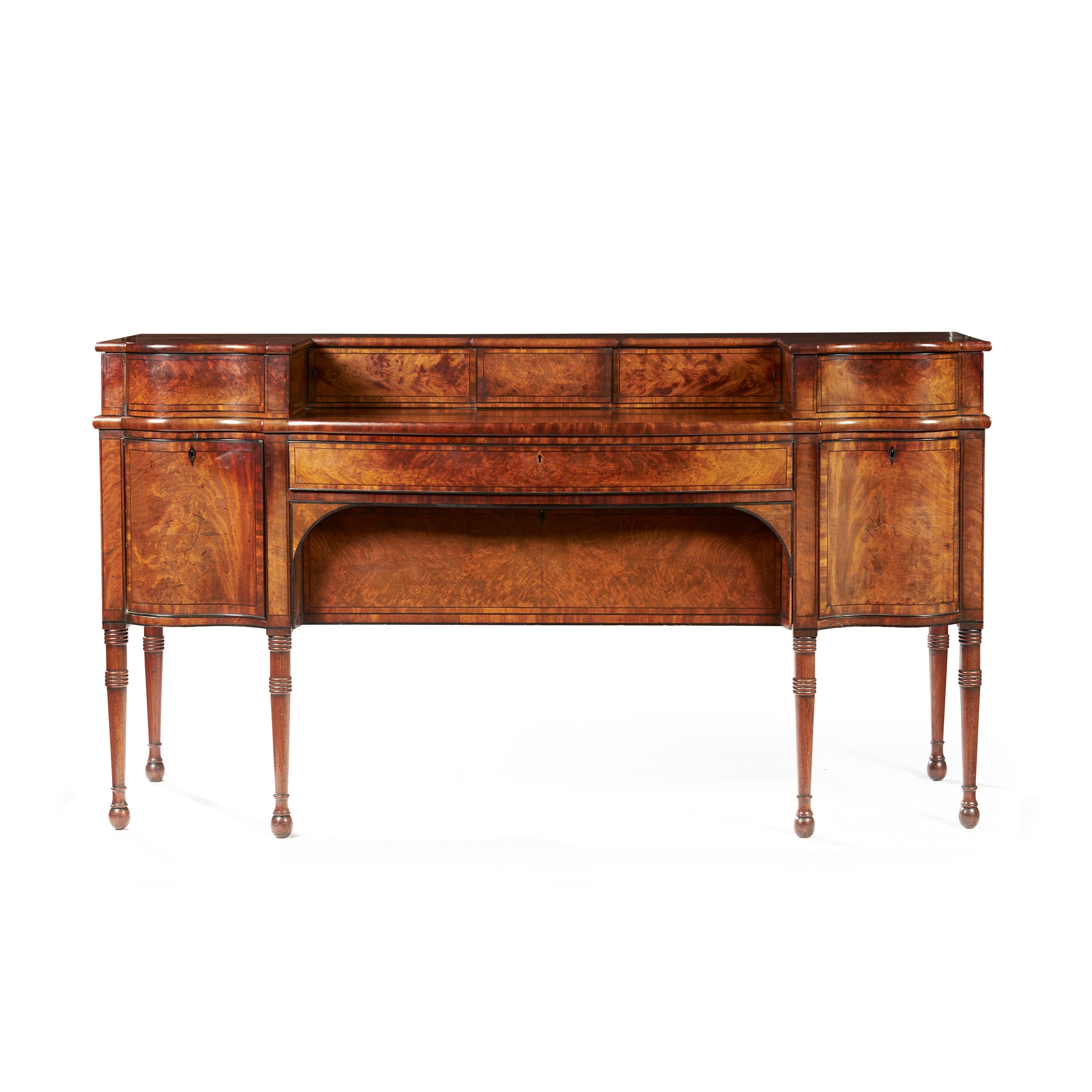 REGENCY MAHOGANY AND EBONY SIDEBOARD