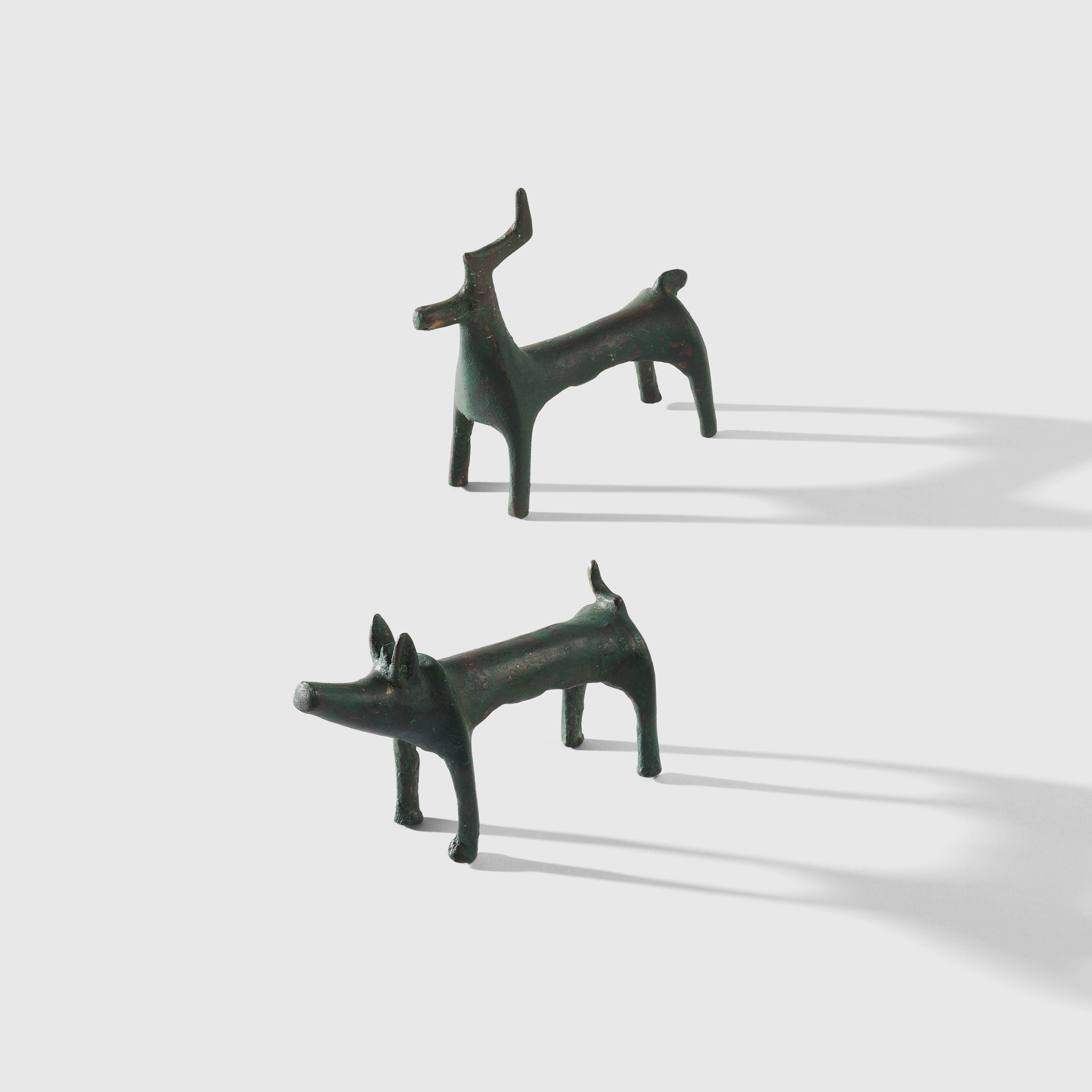 PAIR OF PERSIAN BRONZE ANIMALS