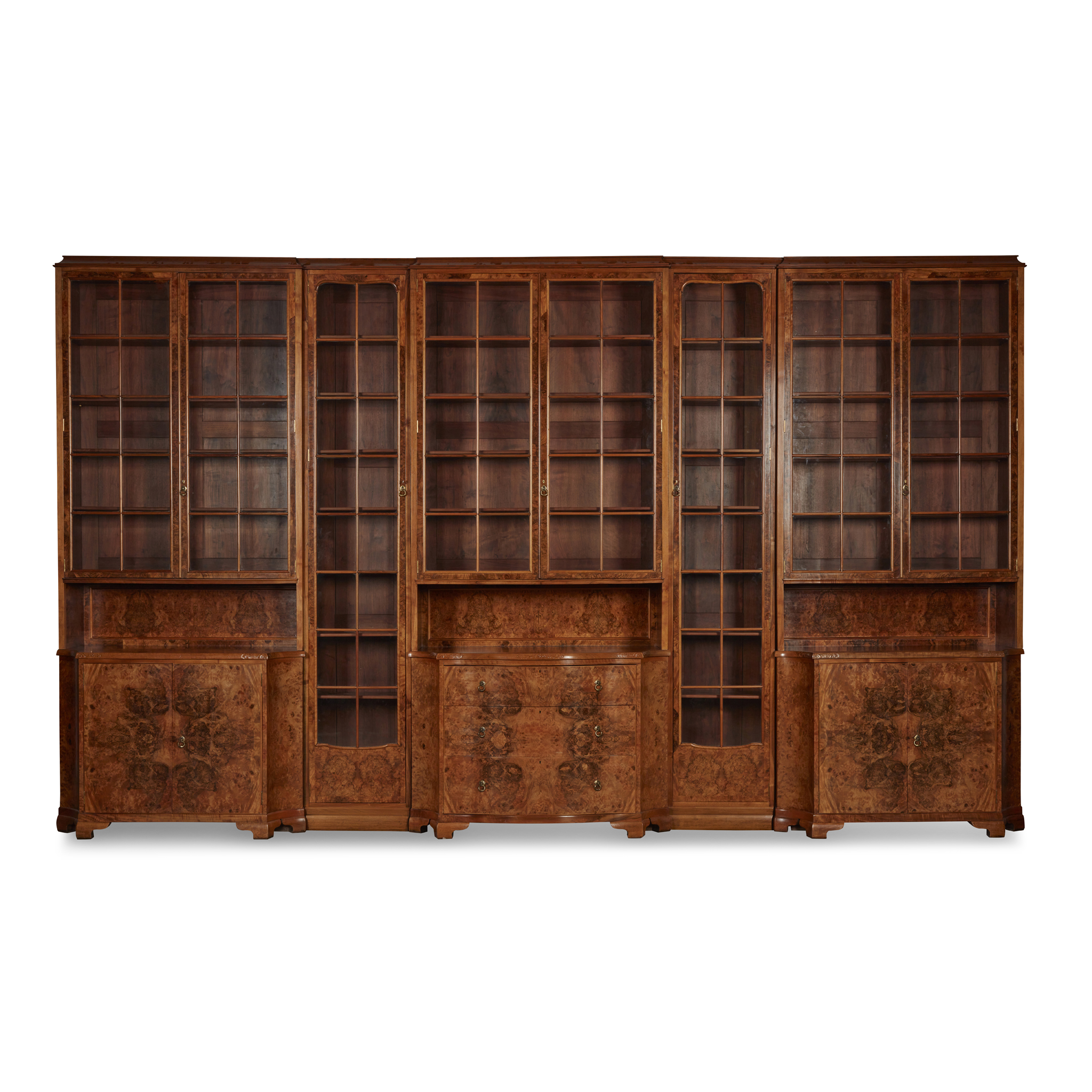 MONUMENTAL WALNUT LIBRARY BOOKCASE, BY WHYTOCK AND REID OF EDINBURGH