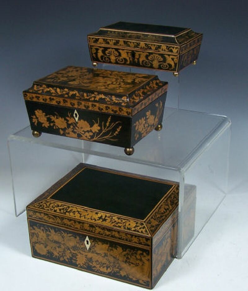 A Regency penwork box