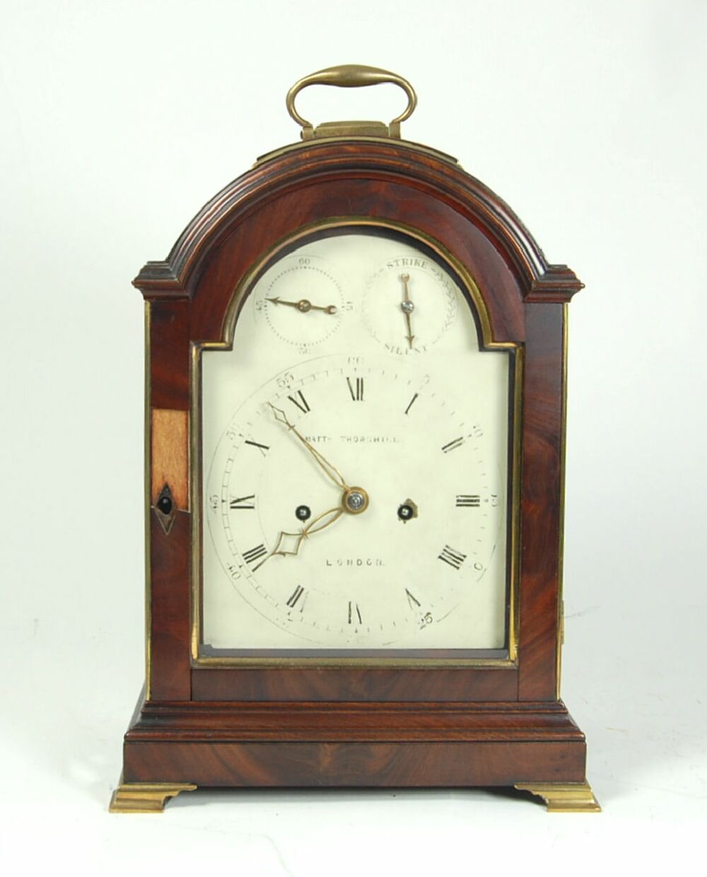 A Regency period mahogany bracket clock By Matthew Thornhill, London