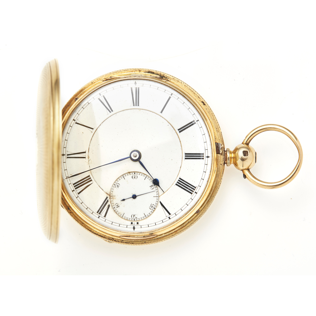 A gentleman's 18ct gold hunter cased pocket watch